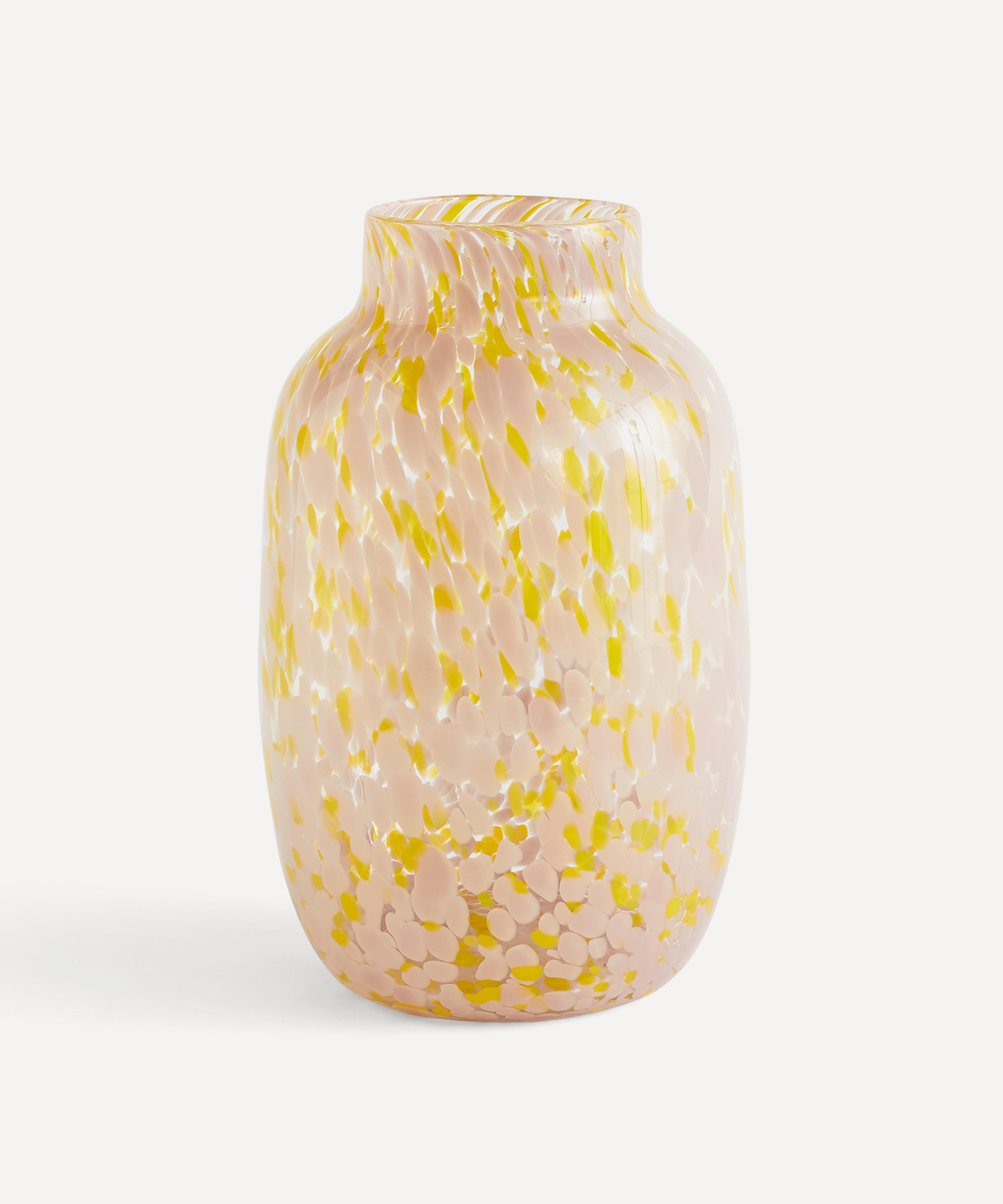 Hay - Light Pink and Yellow Splash Large Round Vase image number 0