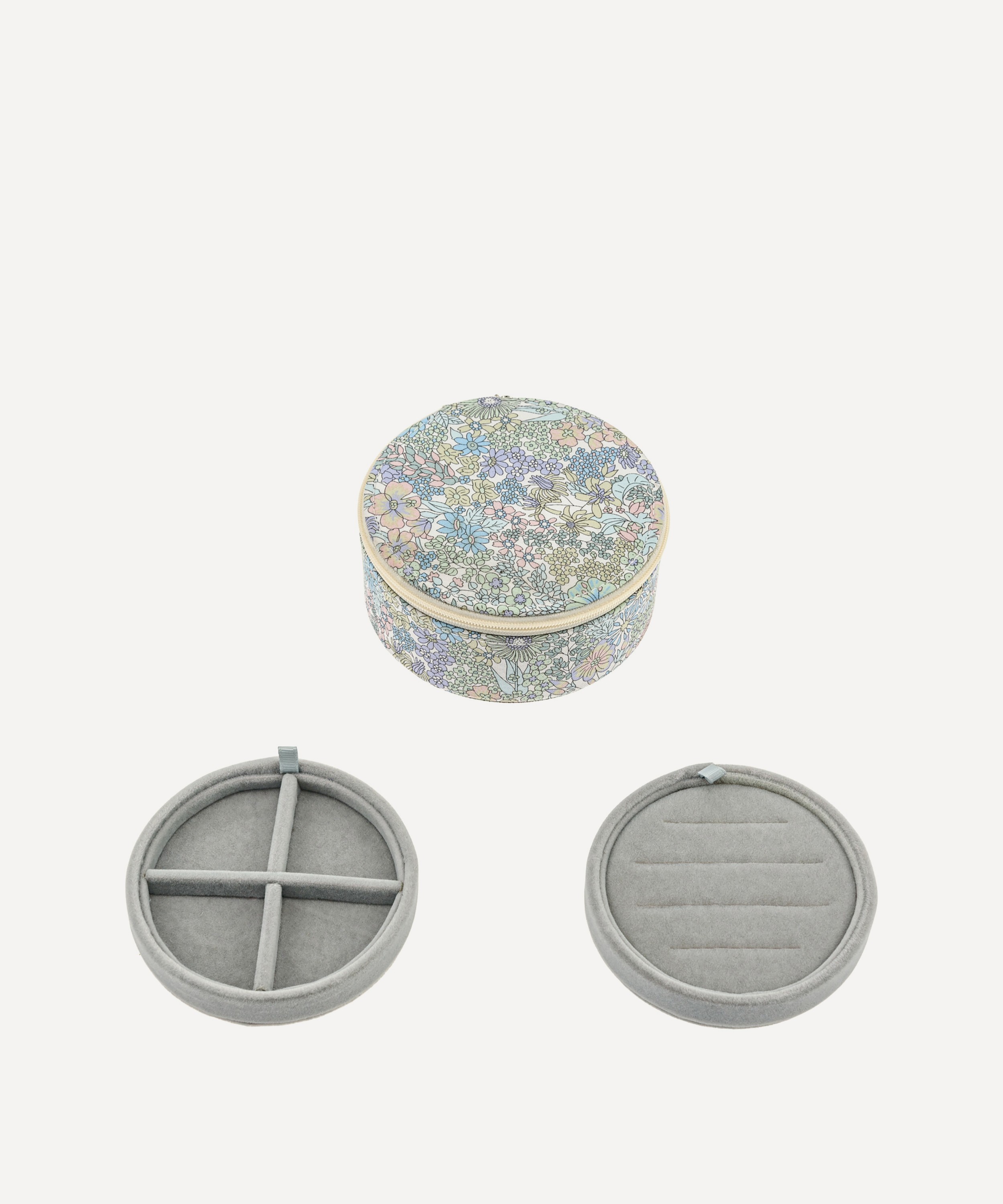 Bon Dep - Margaret Annie Tana Lawn&trade; Cotton Round Jewellery Box image number 0