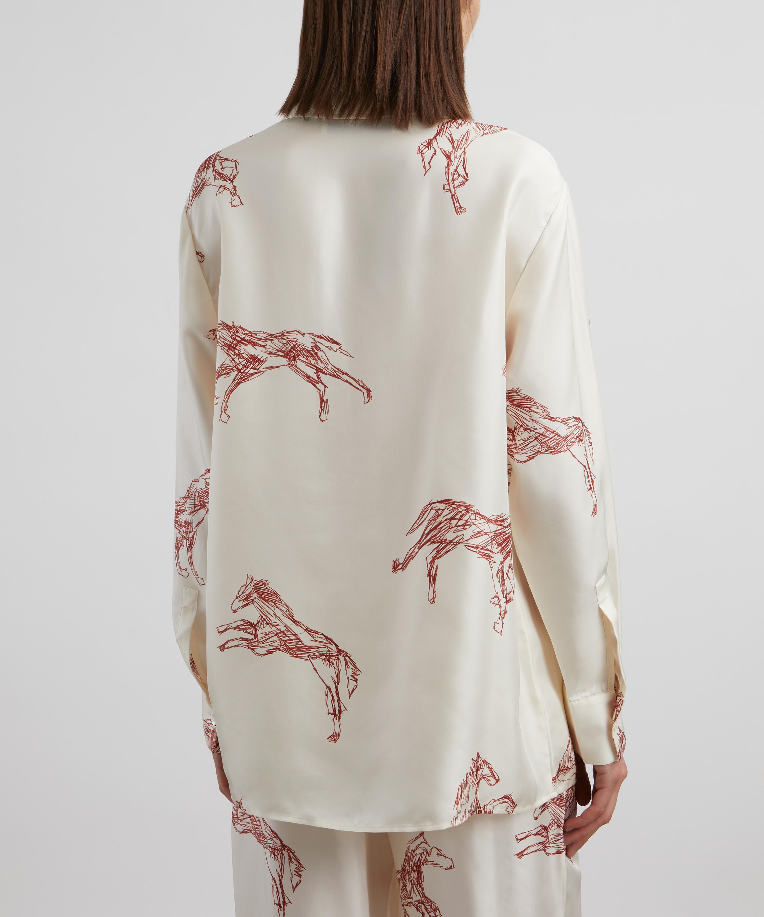 Róhe - Silk Ballpoint Horse Shirt image number 3