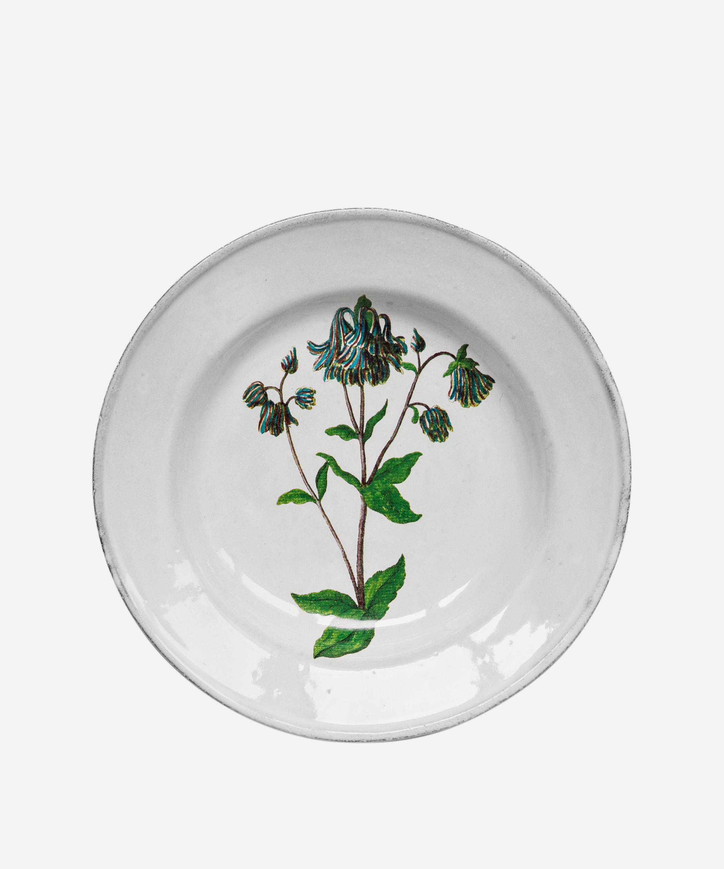 Astier de Villatte - Columbine Flower Soup Plate image number 0