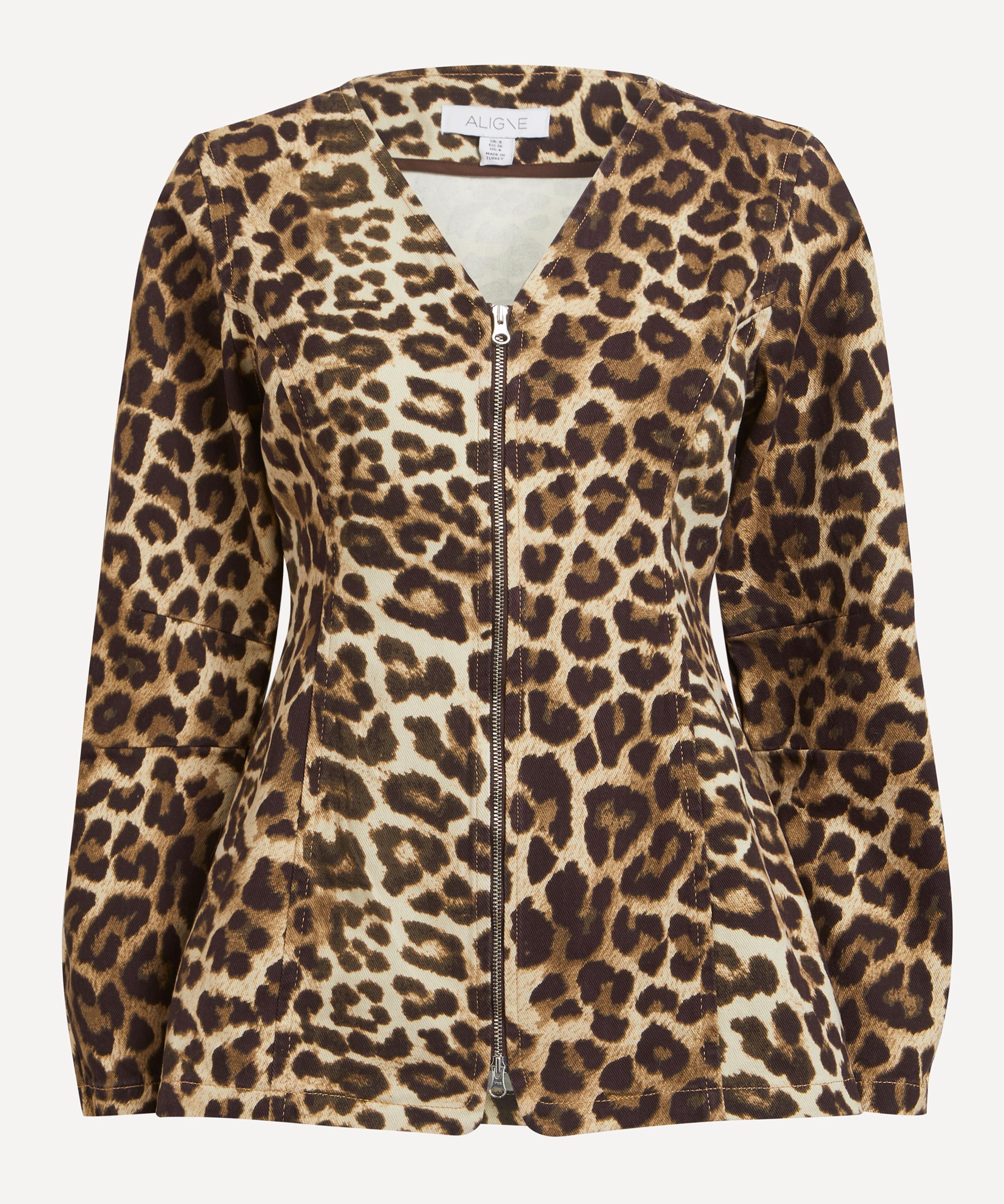 Aligne - Toni Leopard Print Denim Jacket image number 0