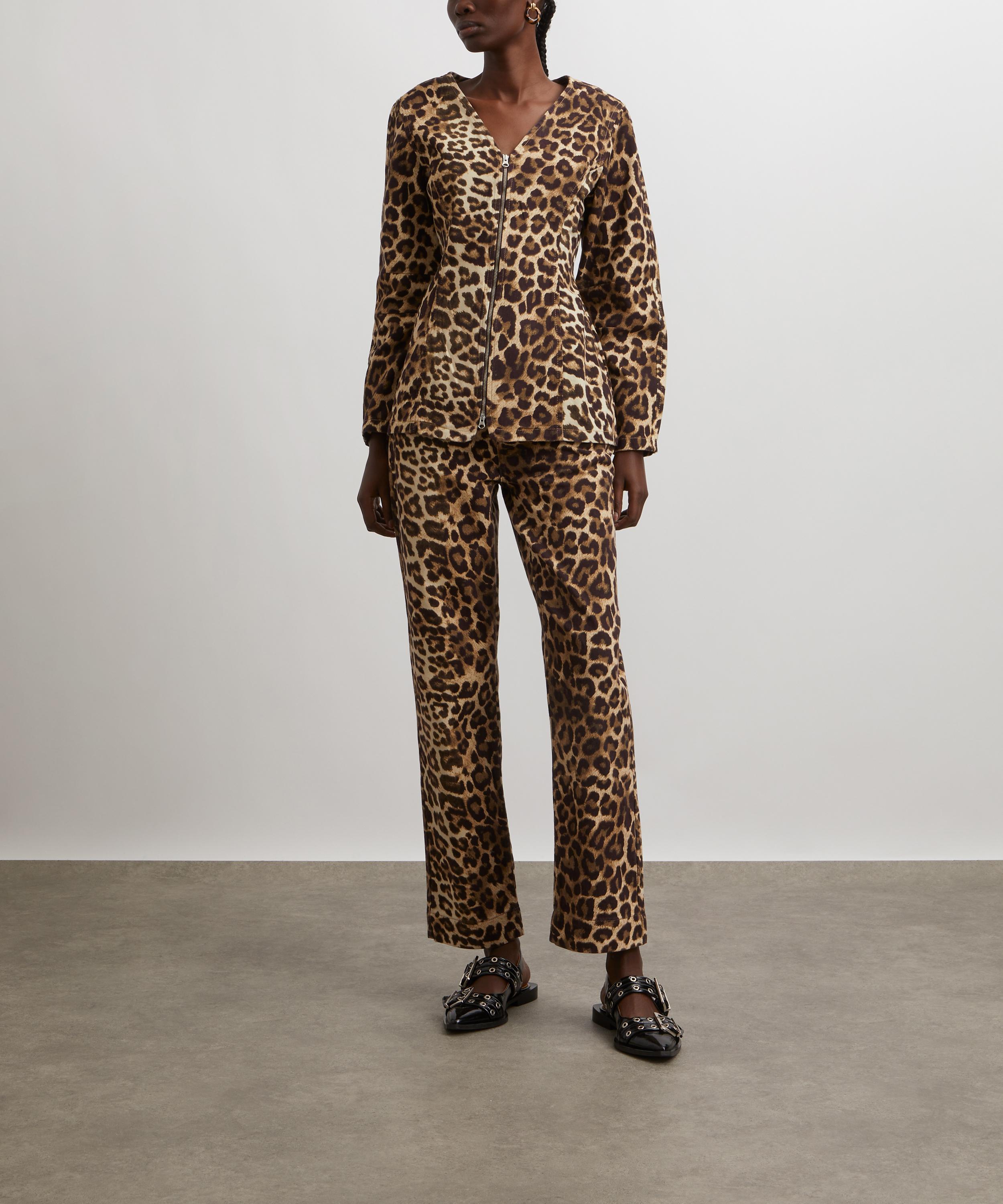 Aligne - Toni Leopard Print Denim Jacket image number 1