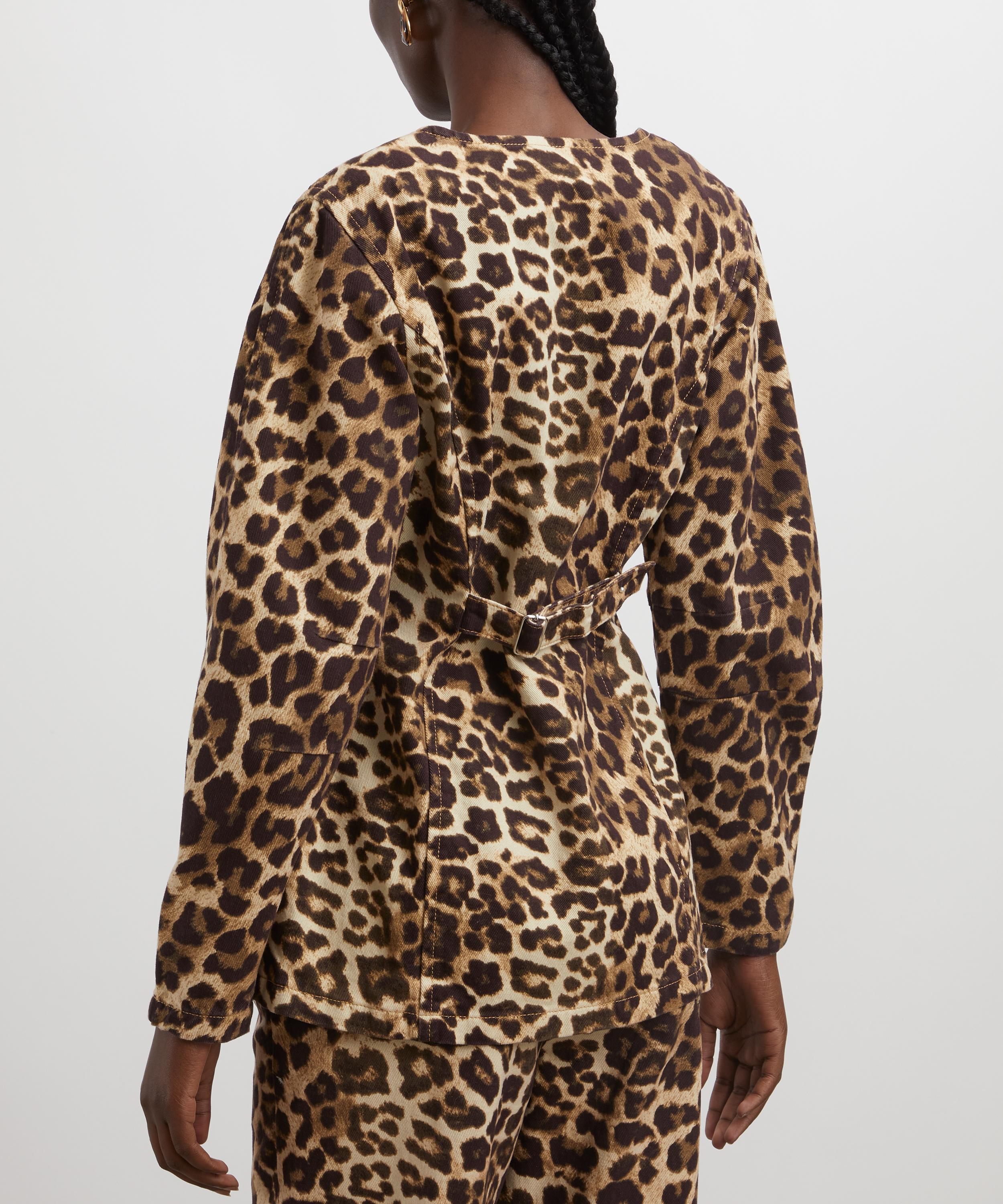 Aligne - Toni Leopard Print Denim Jacket image number 3