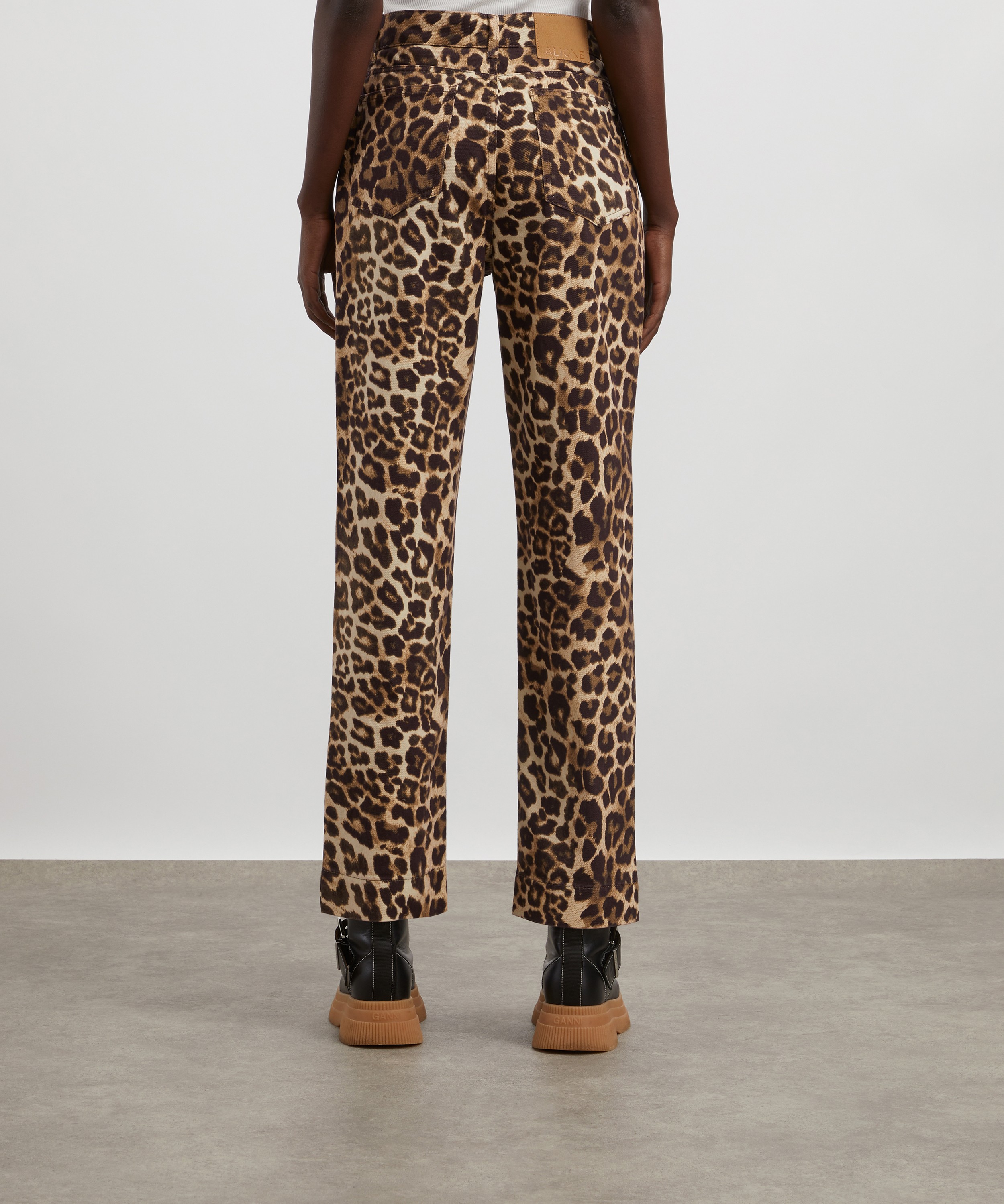 Aligne - Miso Leopard Print Straight Leg Jeans image number 3