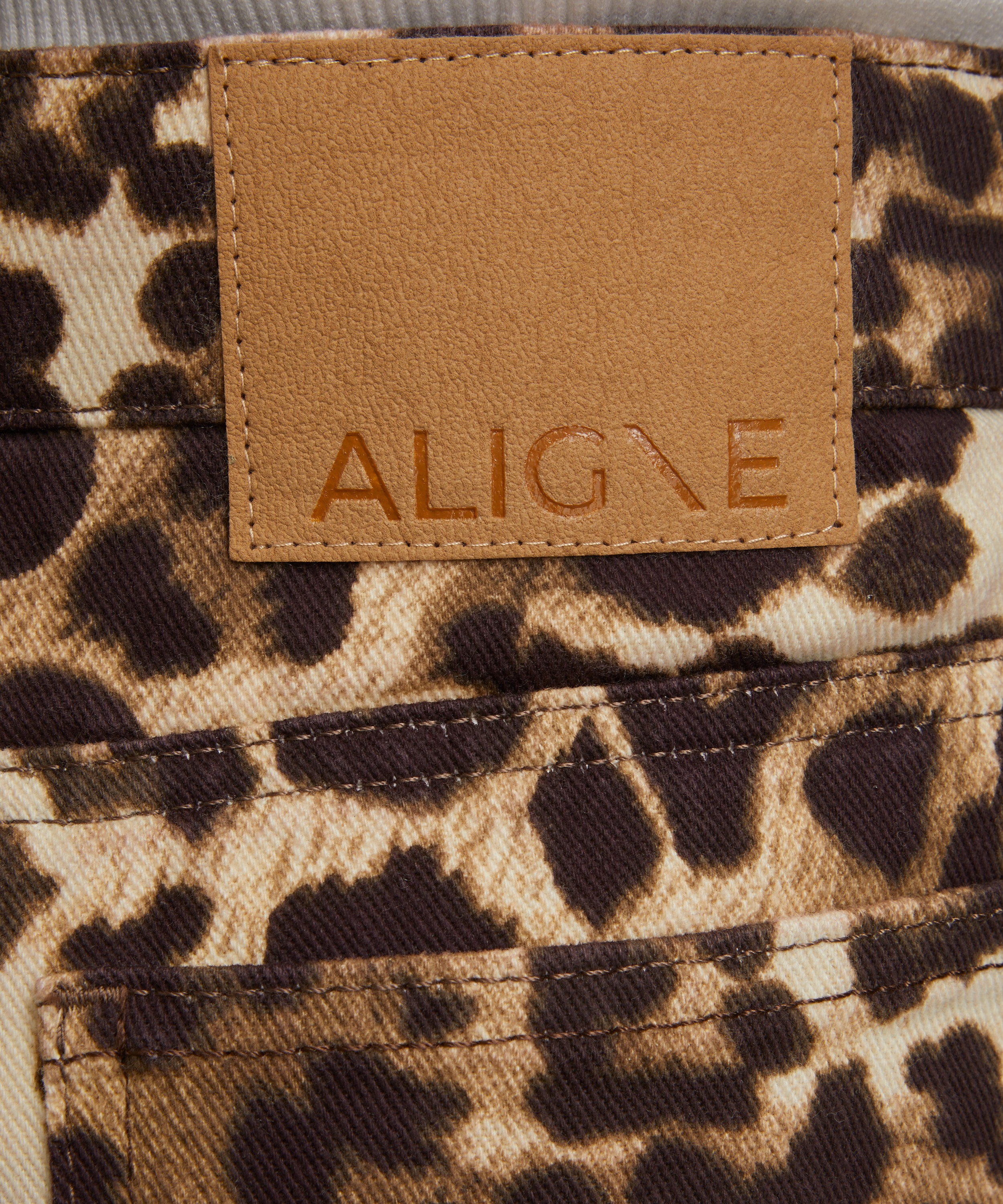 Aligne - Miso Leopard Print Straight Leg Jeans image number 4