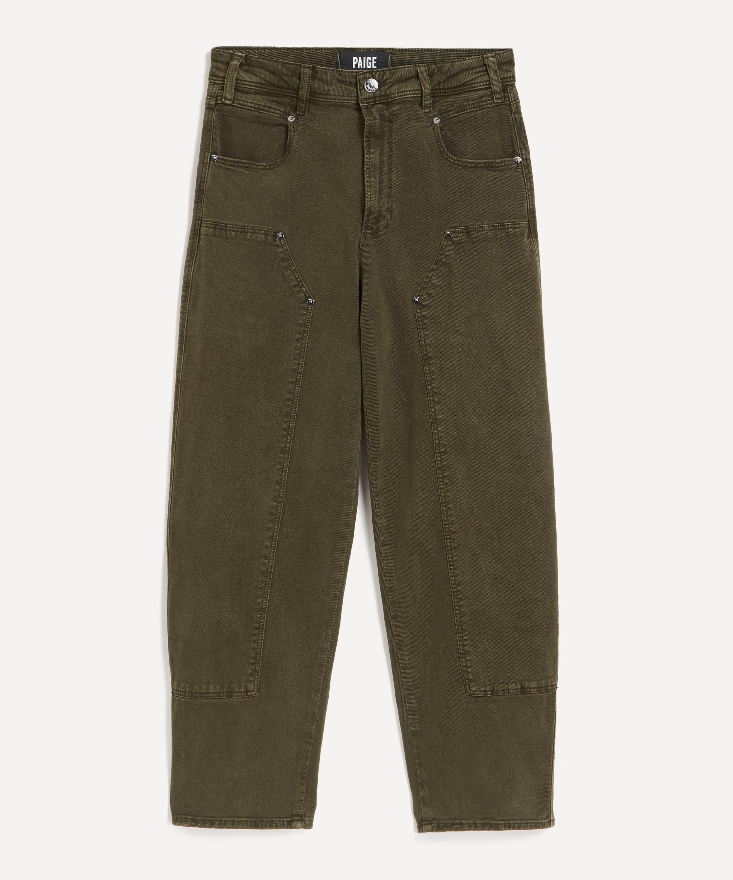 Paige - Alexis Barrel Leg Jeans in Vintage Bayou Green image number 0