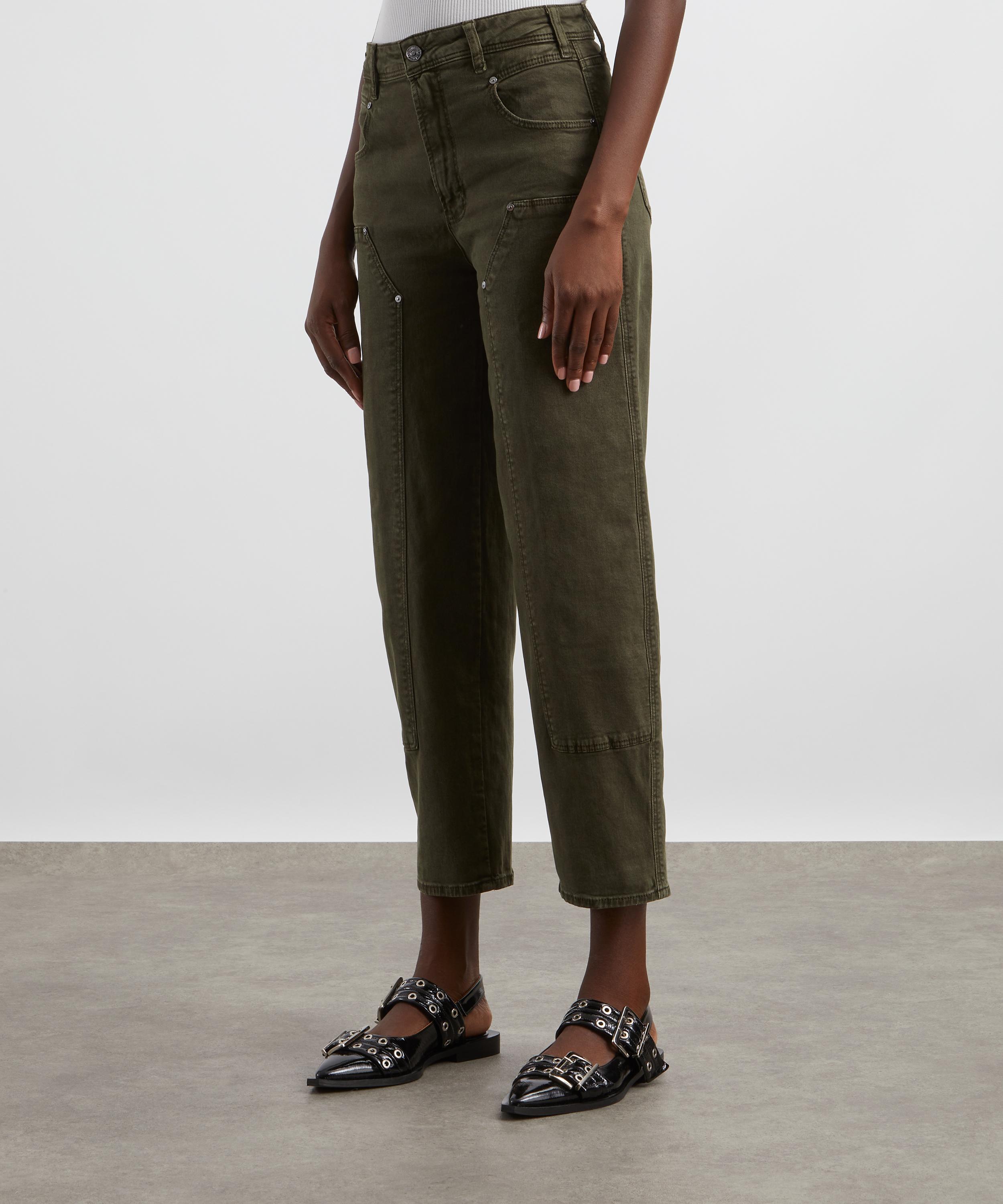 Paige - Alexis Barrel Leg Jeans in Vintage Bayou Green image number 2