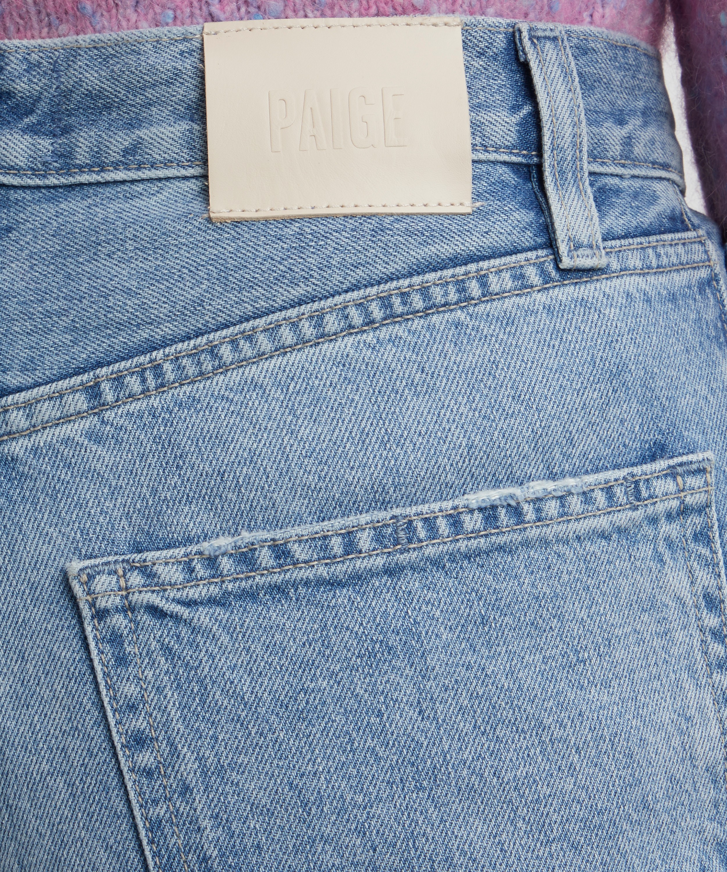 Paige - Sawyer Britain Distressed Straight Jean image number 4