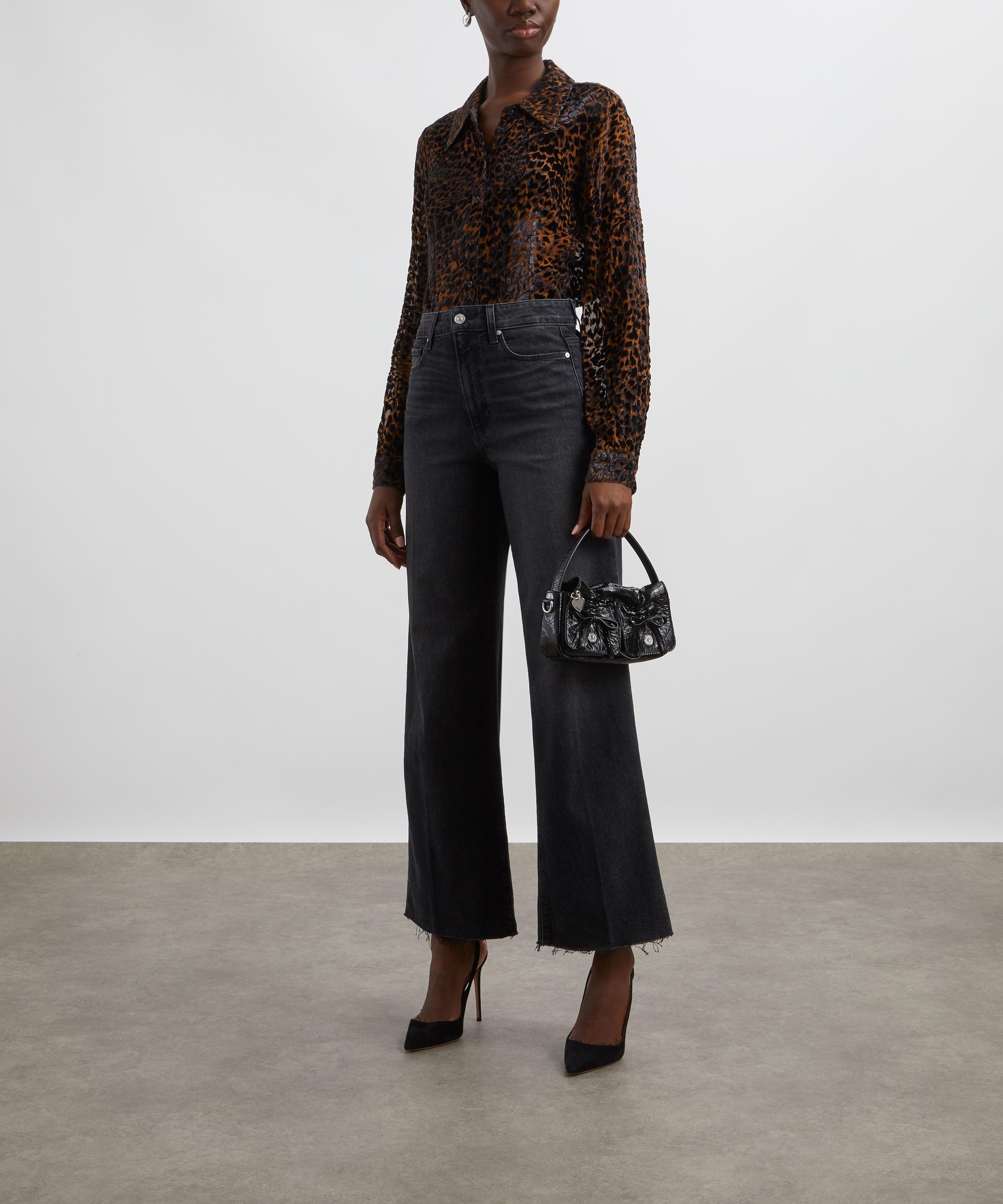 Paige - Desano Silk Velvet Cheetah Shirt image number 1