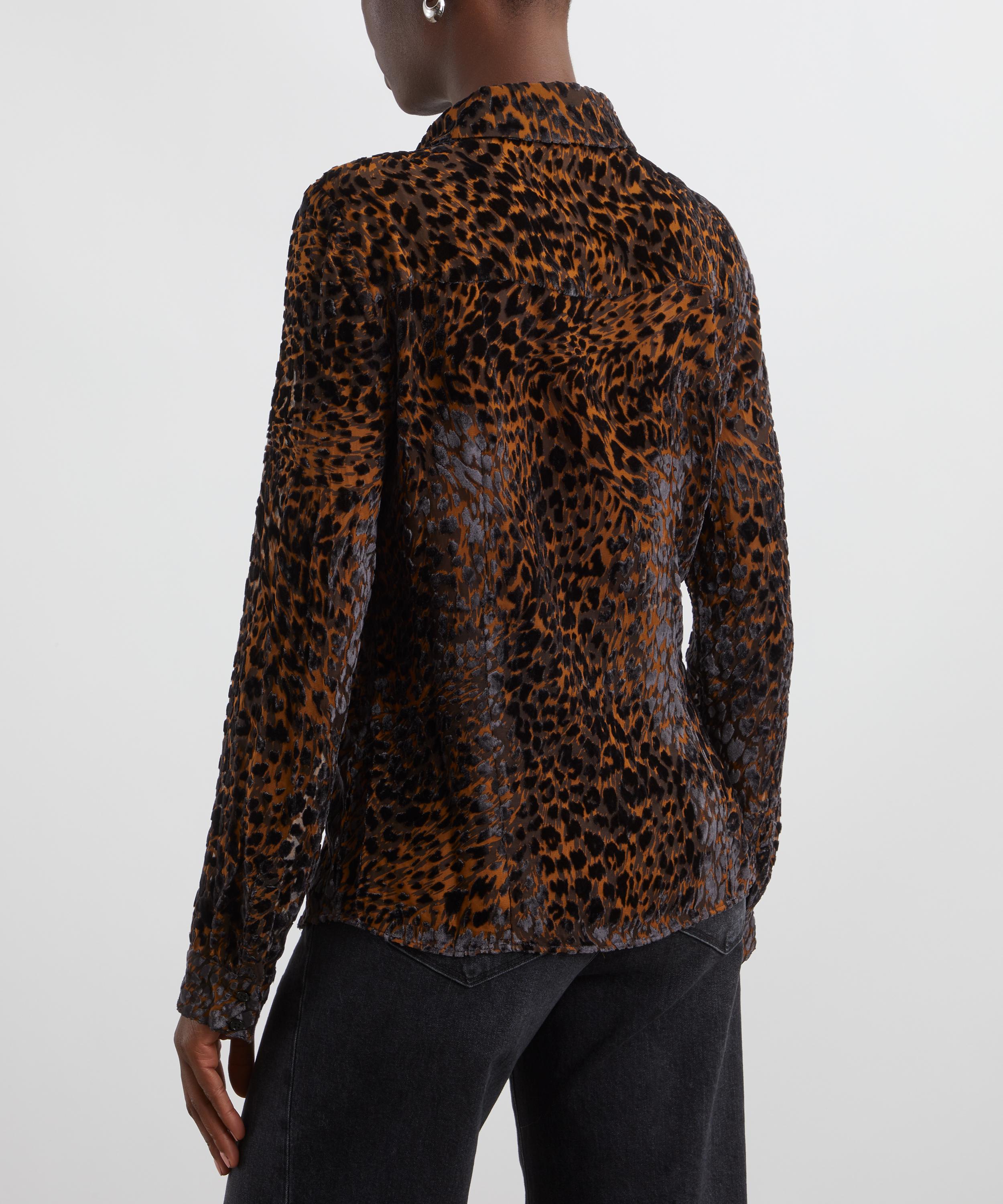 Paige - Desano Silk Velvet Cheetah Shirt image number 3