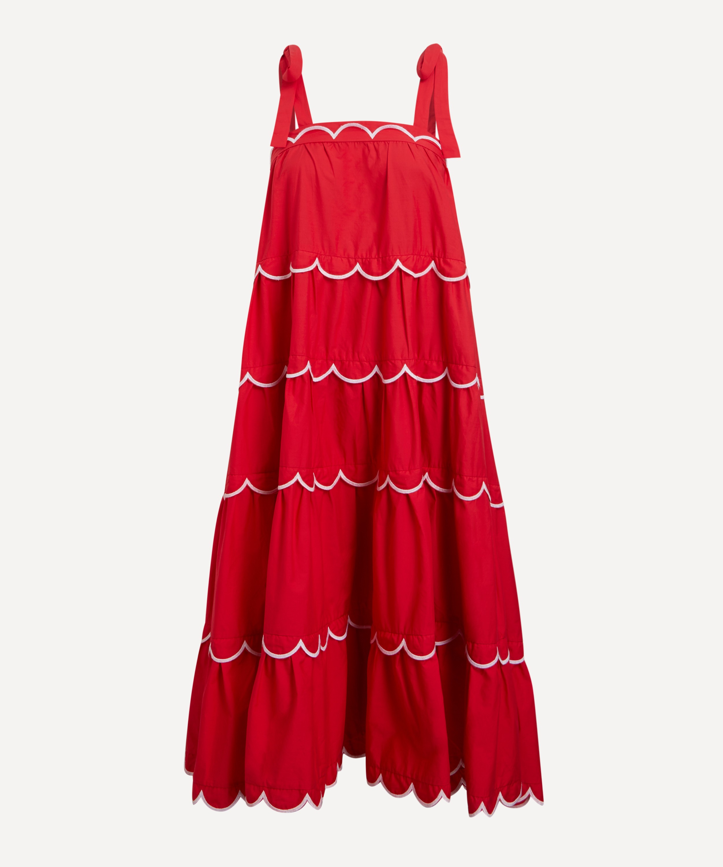 PAPER LONDON - Emely Dress in Cherry Scallop 