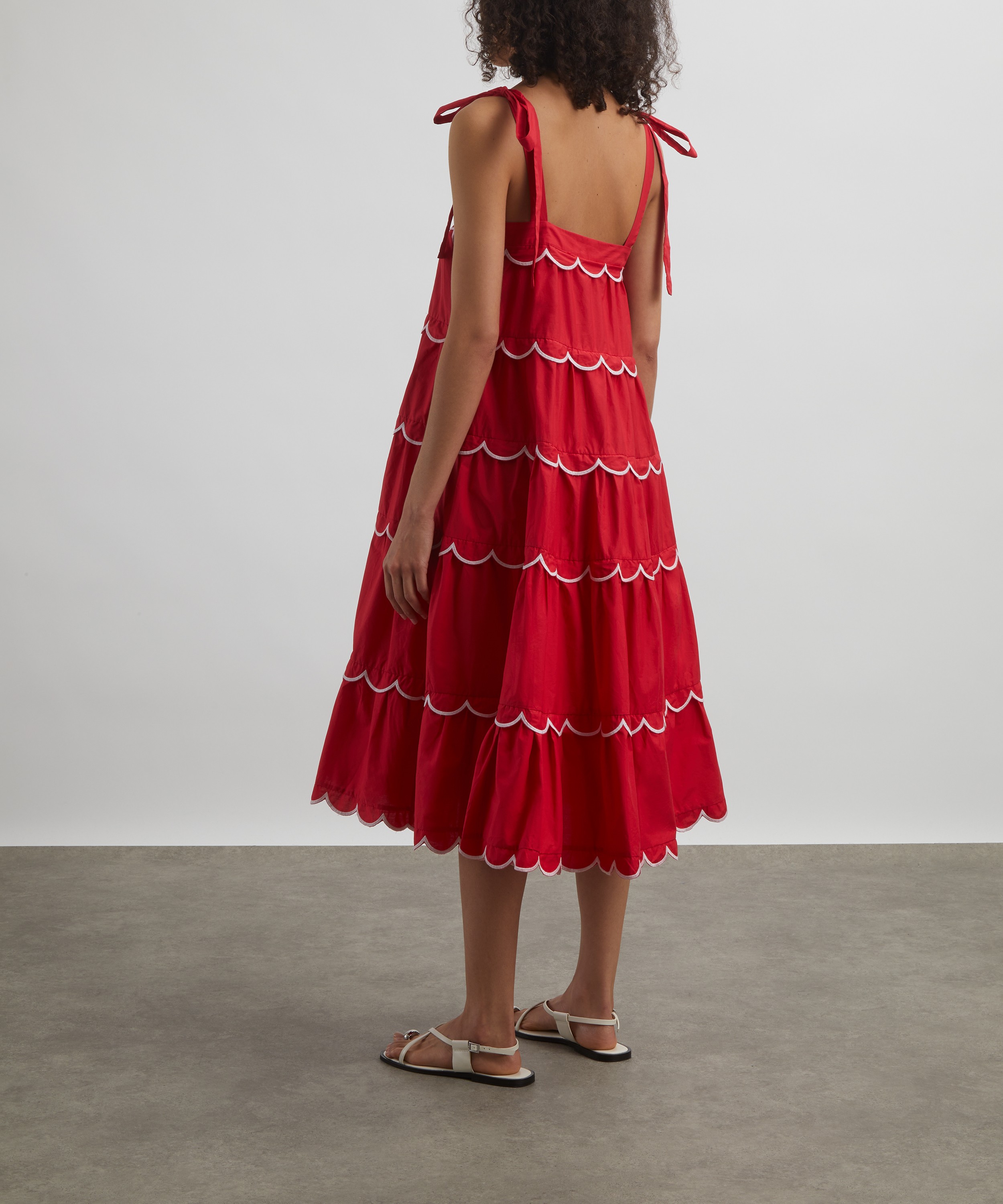 PAPER LONDON - Emely Dress in Cherry Scallop  image number 3