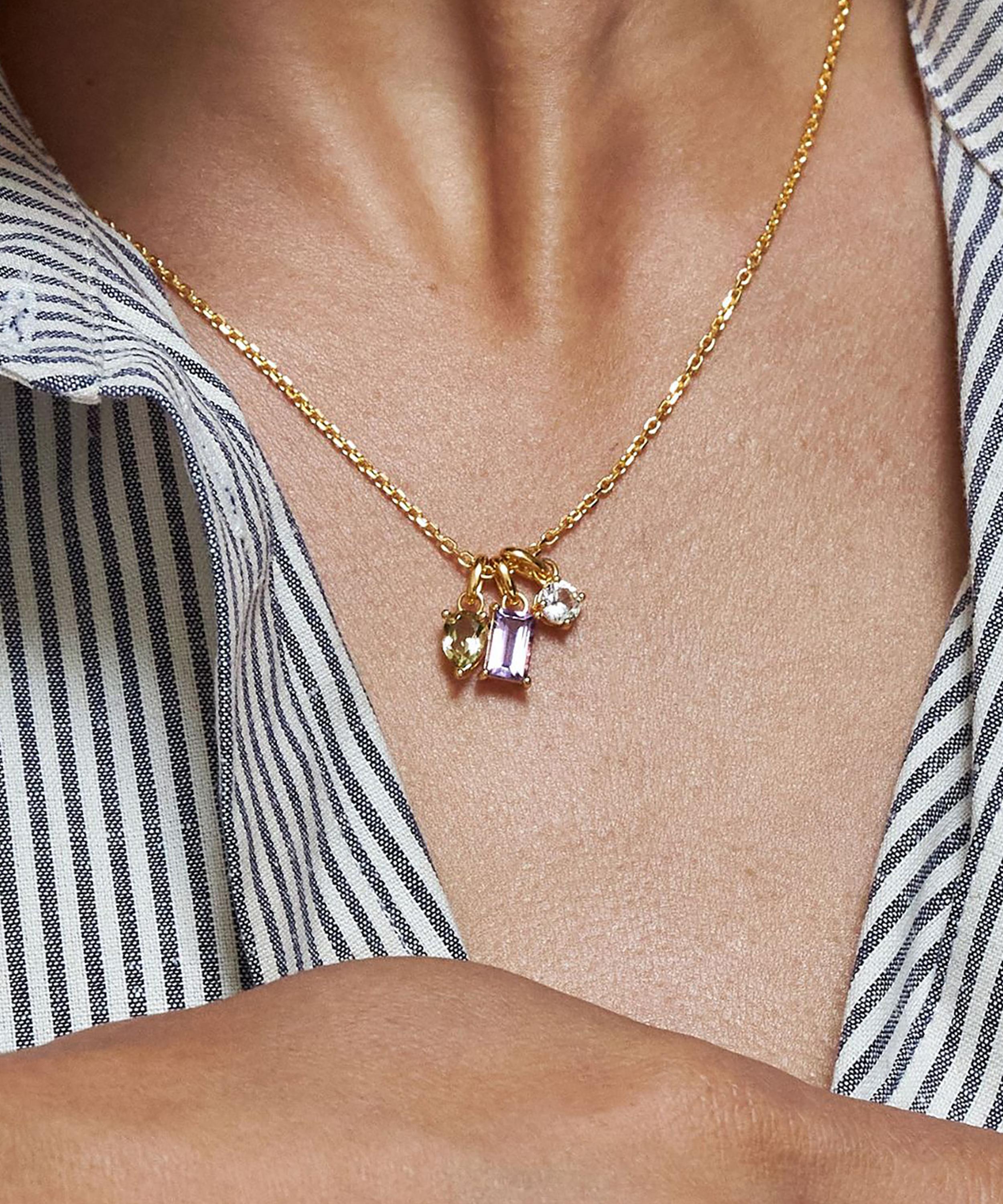 Dinny Hall - 22ct Gold-Plated Vermeil Silver Suffragette Trilogy Pendant Necklace image number 1