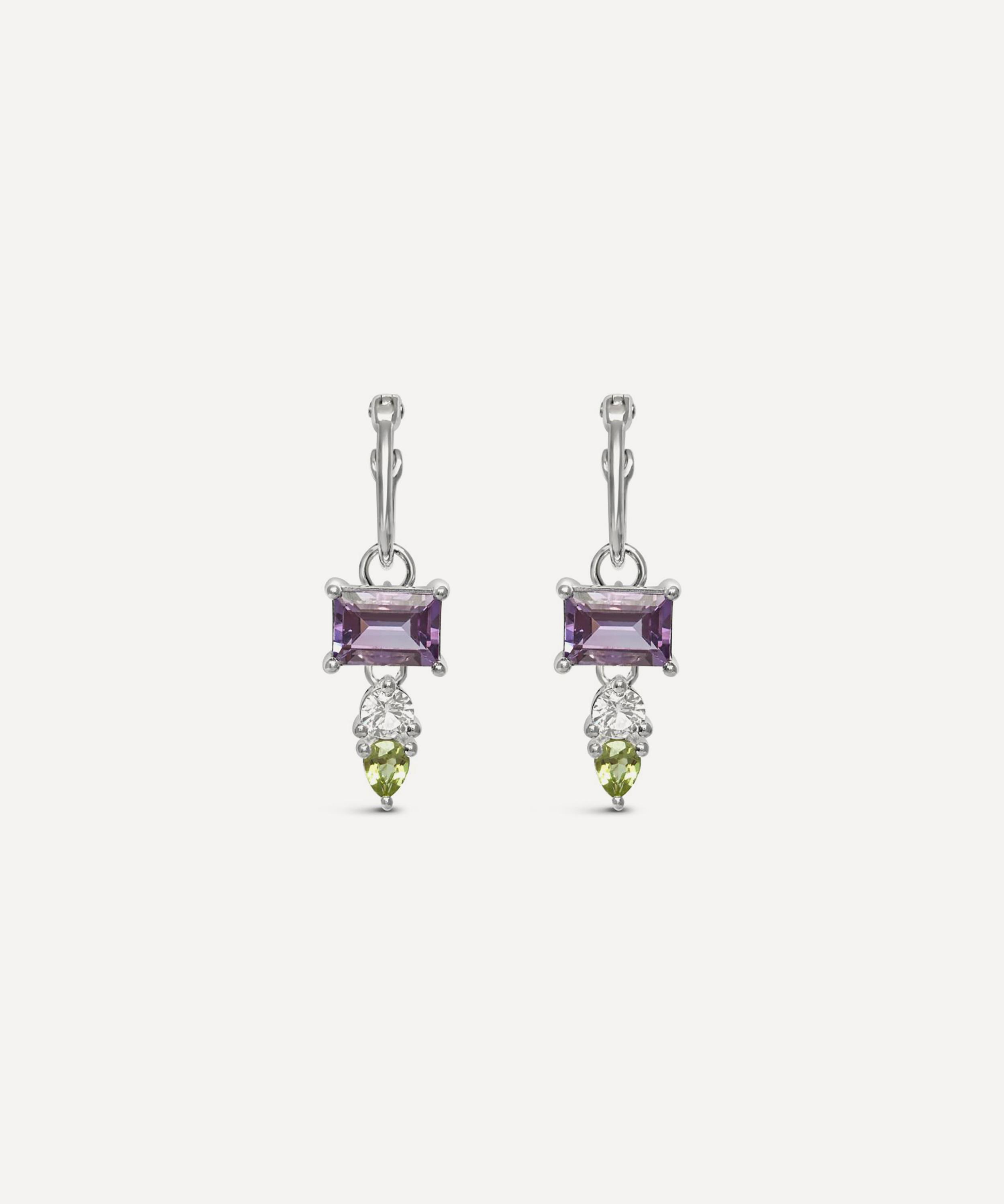 Dinny Hall - Sterling Silver Suffragette Drop Earrings image number 0