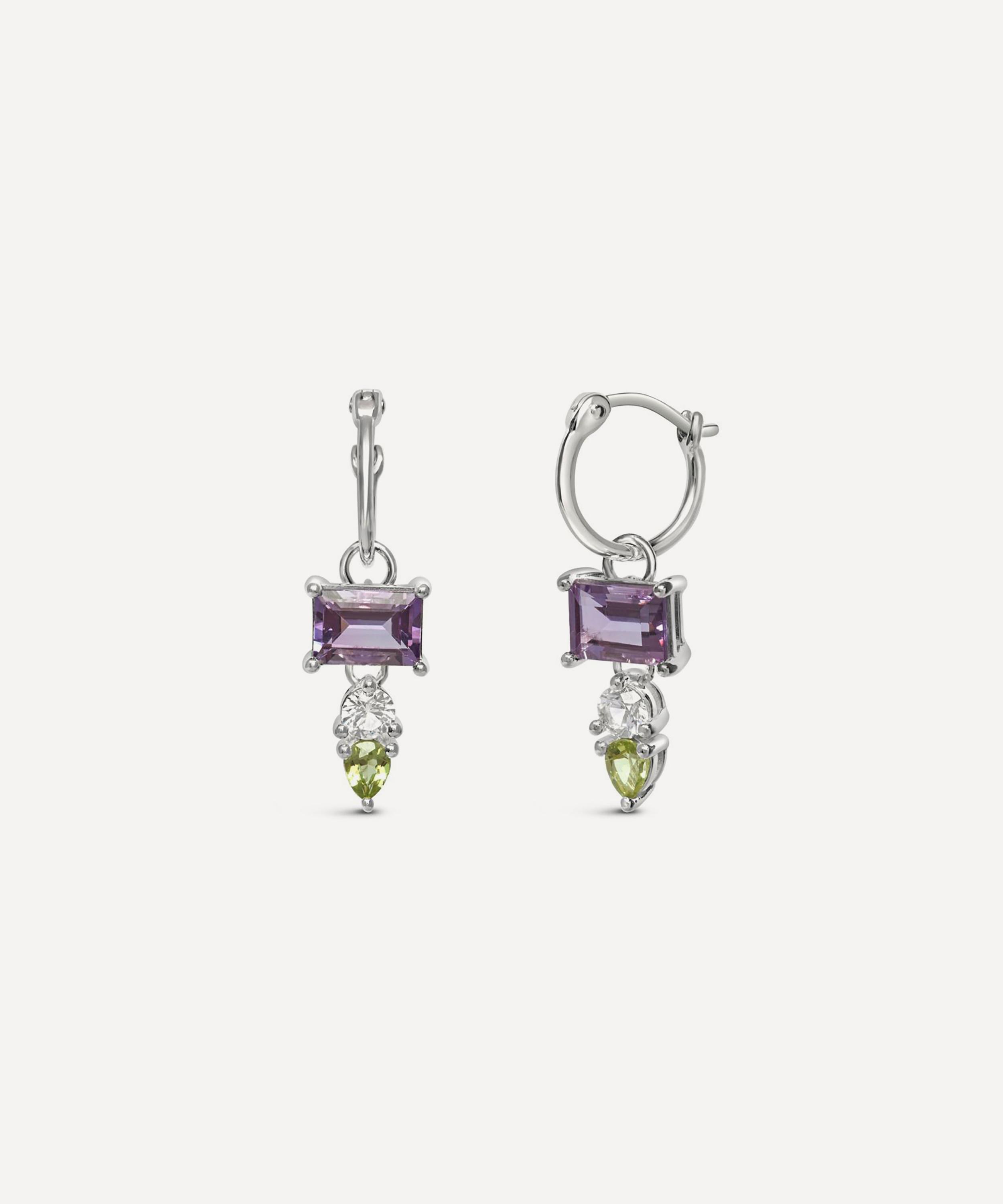 Dinny Hall - Sterling Silver Suffragette Drop Earrings image number 1