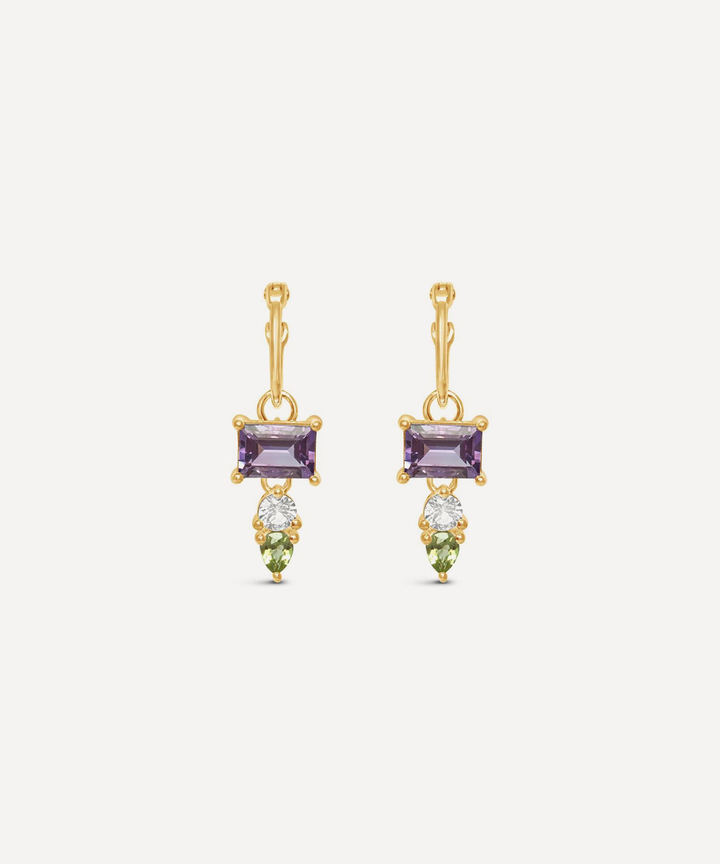 Dinny Hall - 22ct Gold-Plated Vermeil Silver Suffragette Drop Earrings image number 0