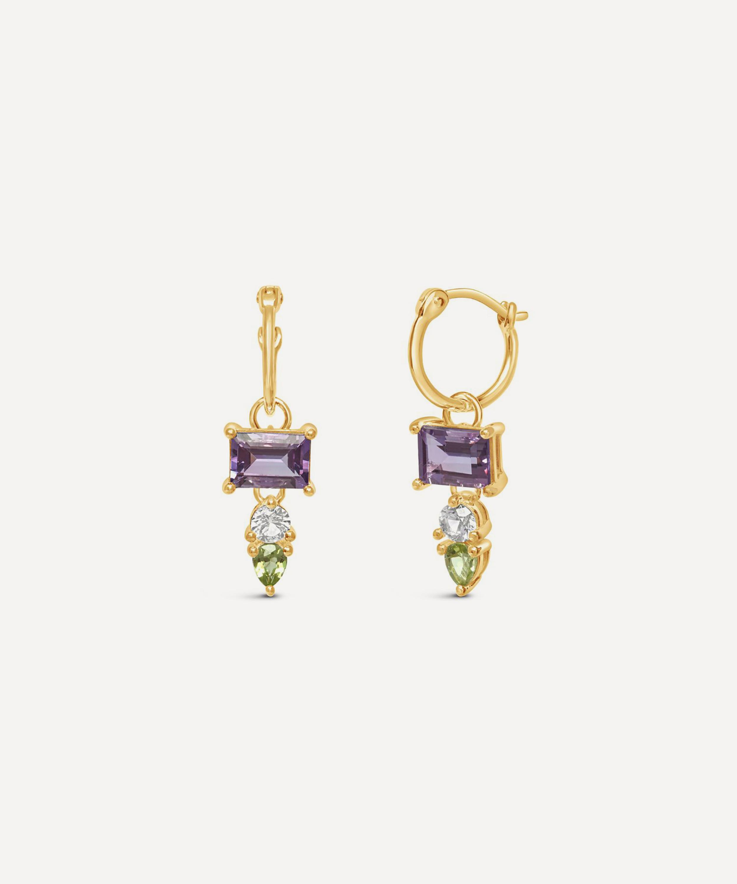 Dinny Hall - 22ct Gold-Plated Vermeil Silver Suffragette Drop Earrings image number 1