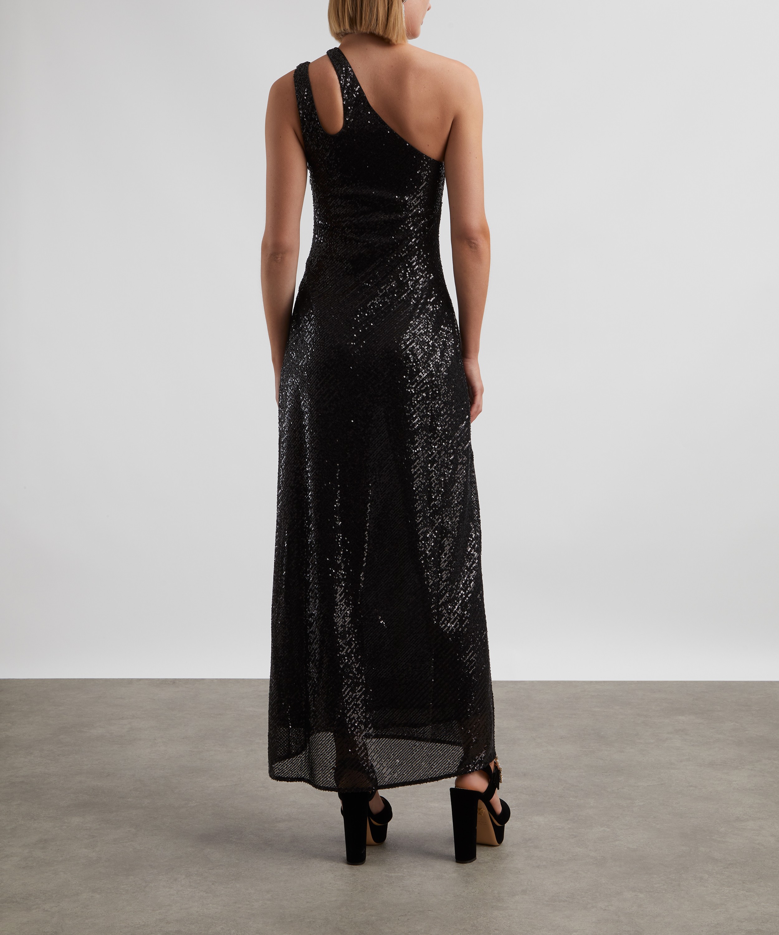 RIXO - Avena Asymmetric Sequin Maxi Dress image number 3