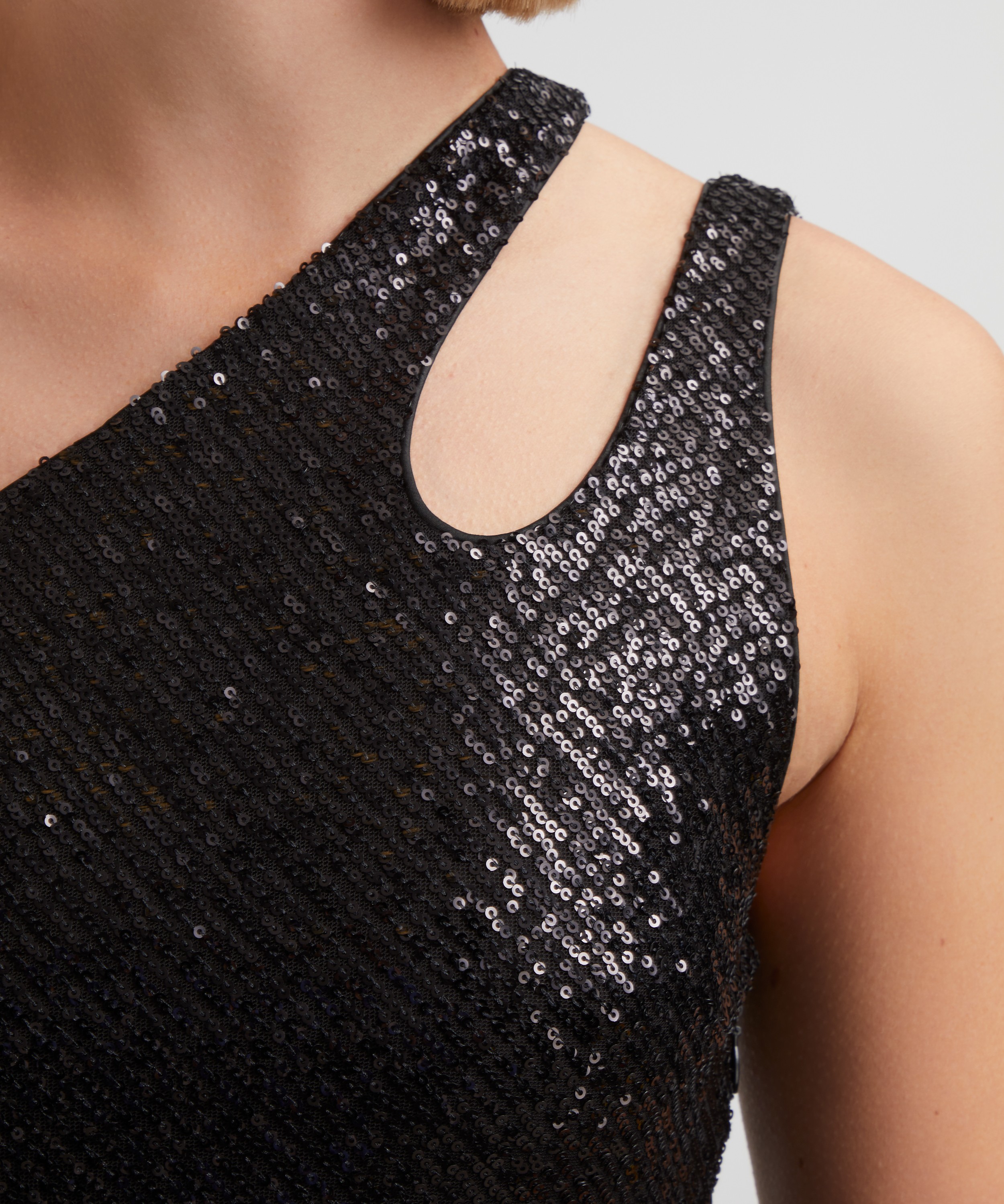 RIXO - Avena Asymmetric Sequin Maxi Dress image number 4