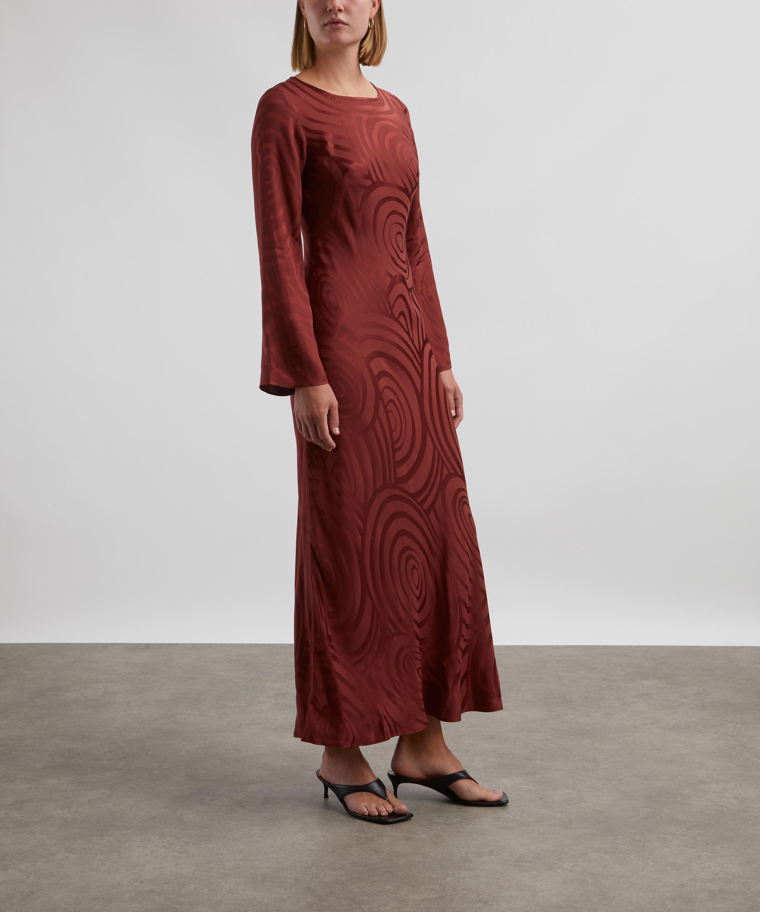 RIXO - Alondra Whirlpool Satin Jacquard Dress image number 2