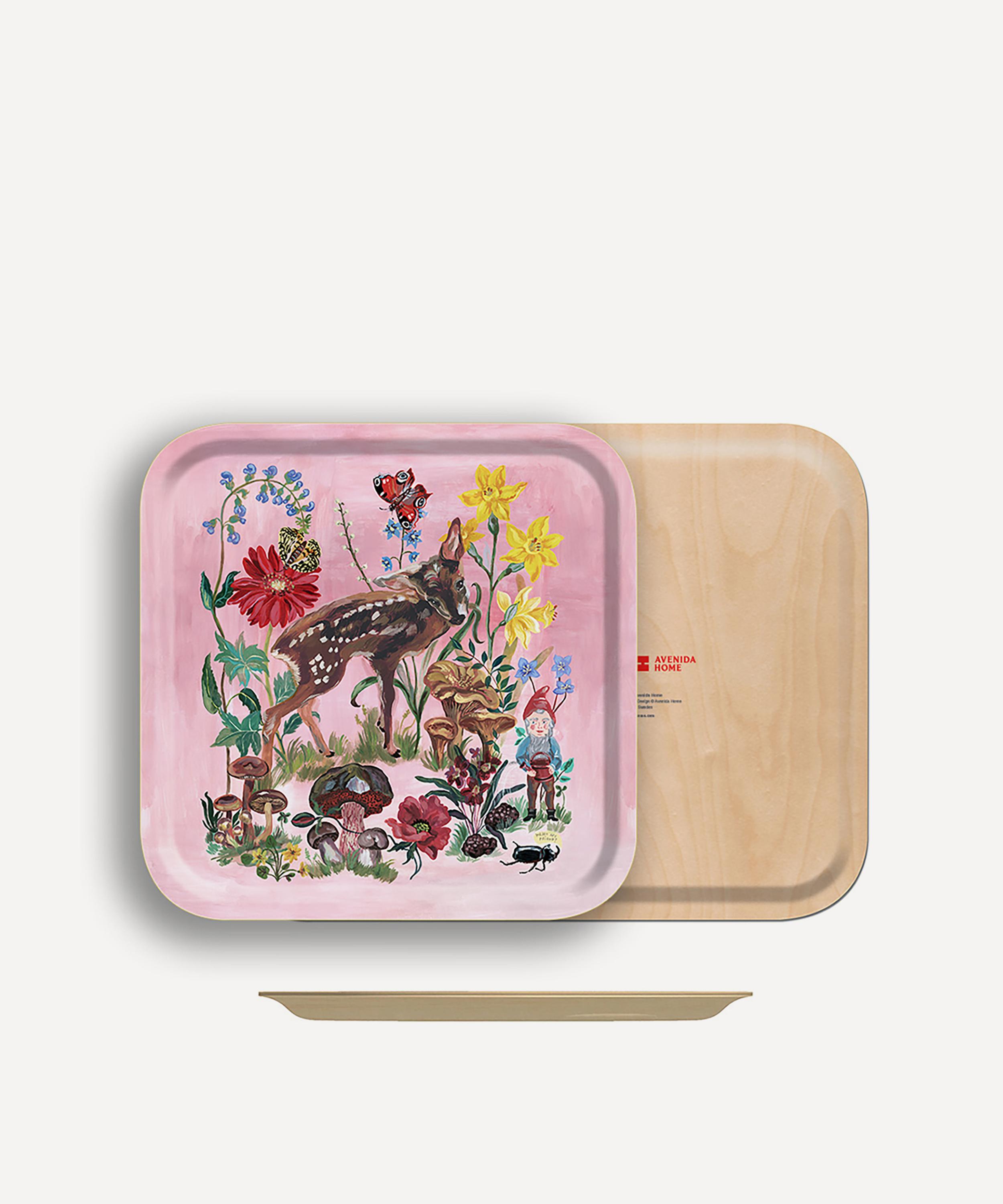Avenida Home - Bambi Square Birch Wood Tray image number 1