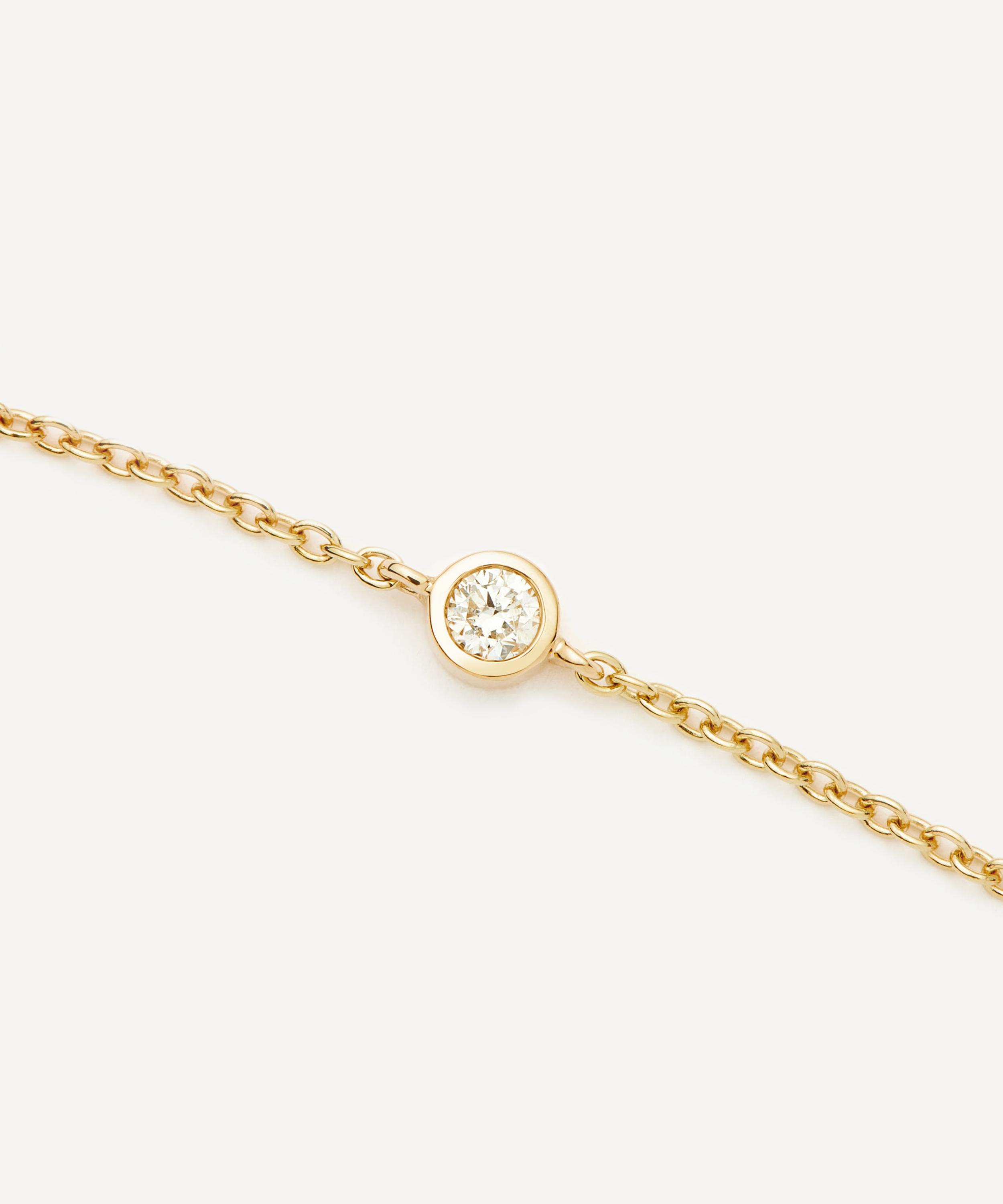 Missoma - 14ct Gold Fine Solitaire Diamond Bracelet image number 3