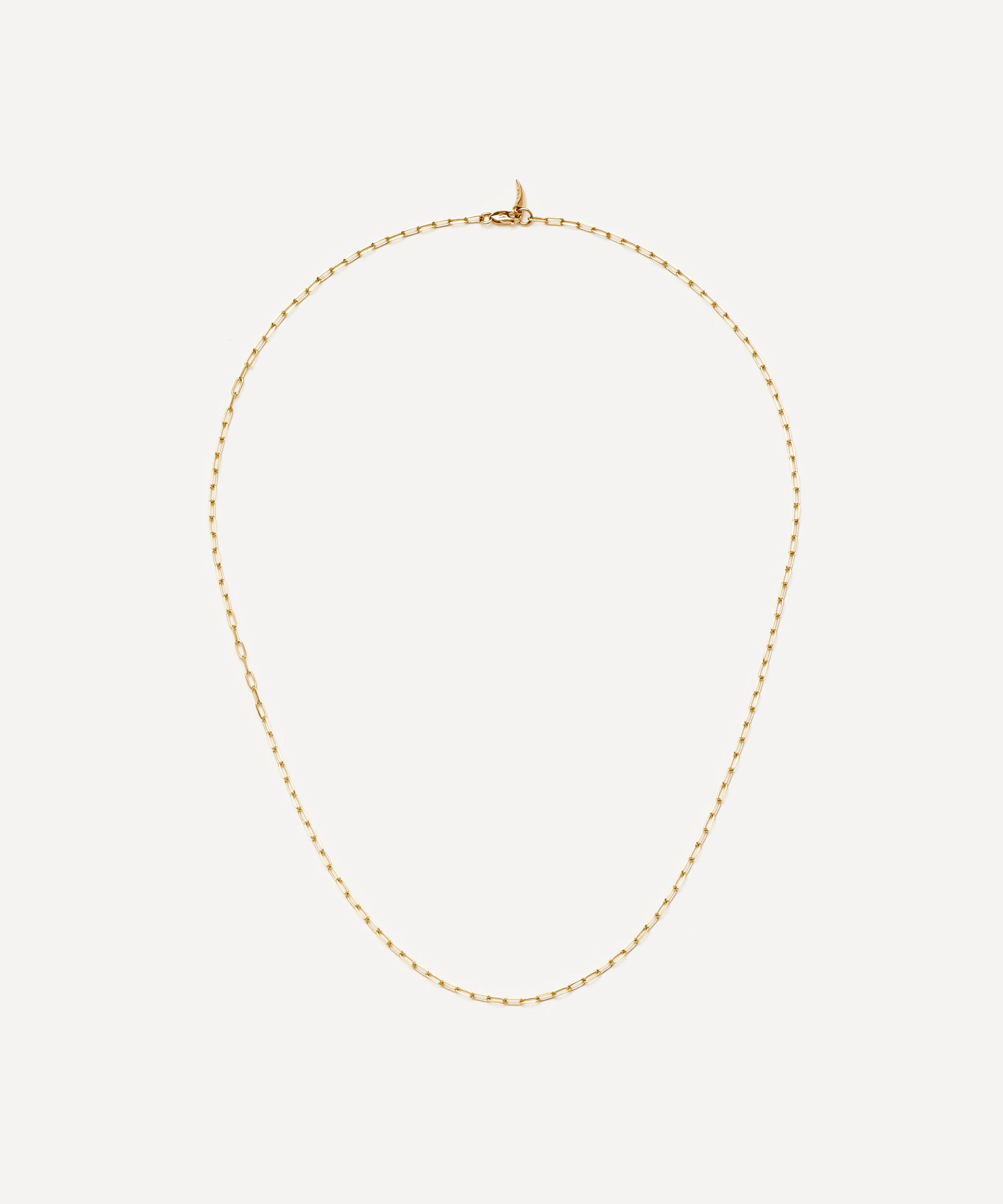Missoma - 14ct Gold Fine Classic Paperclip Chain Necklace image number 0