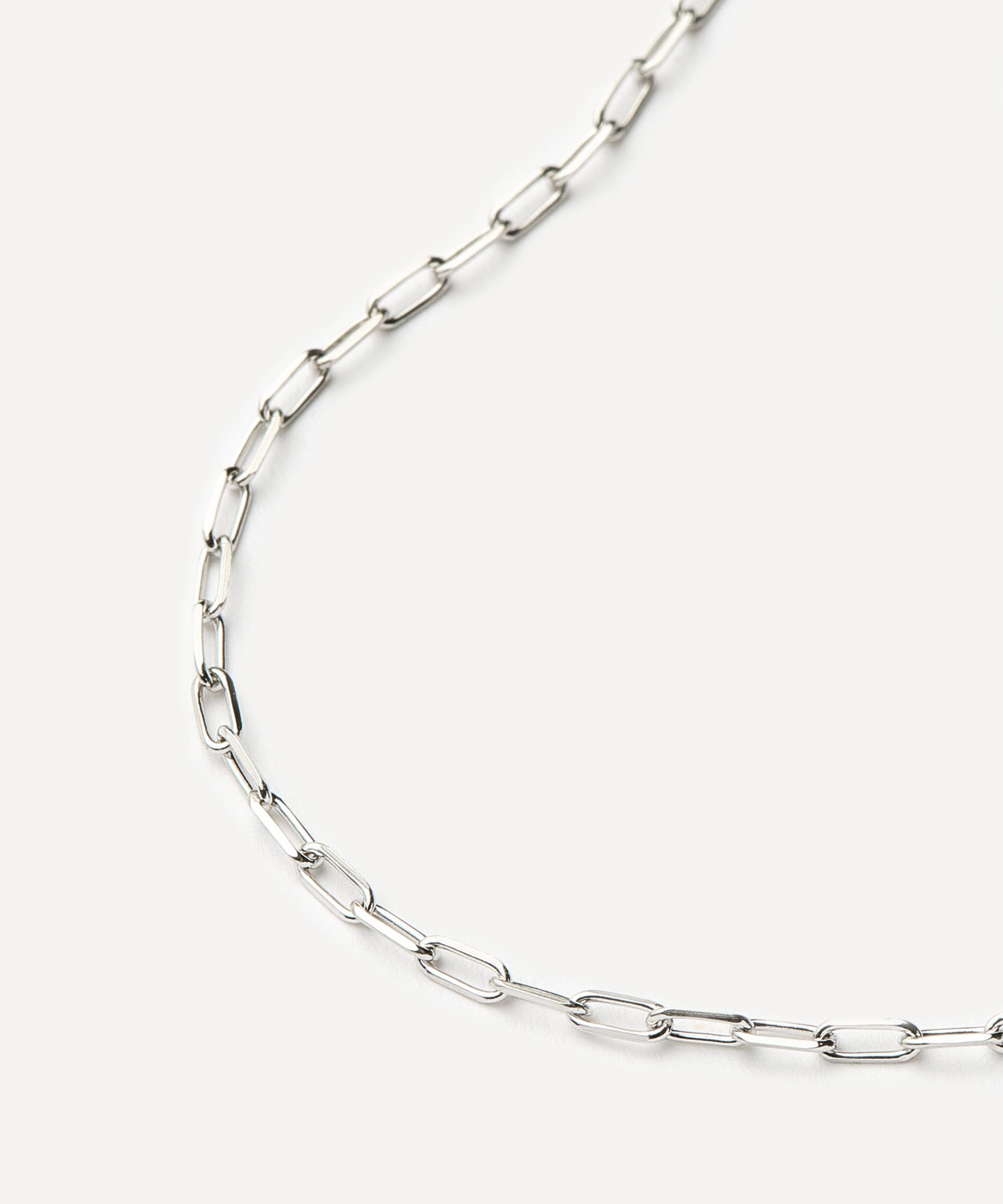 Missoma - 14ct White Gold Fine Classic Paperclip Chain Bracelet image number 3