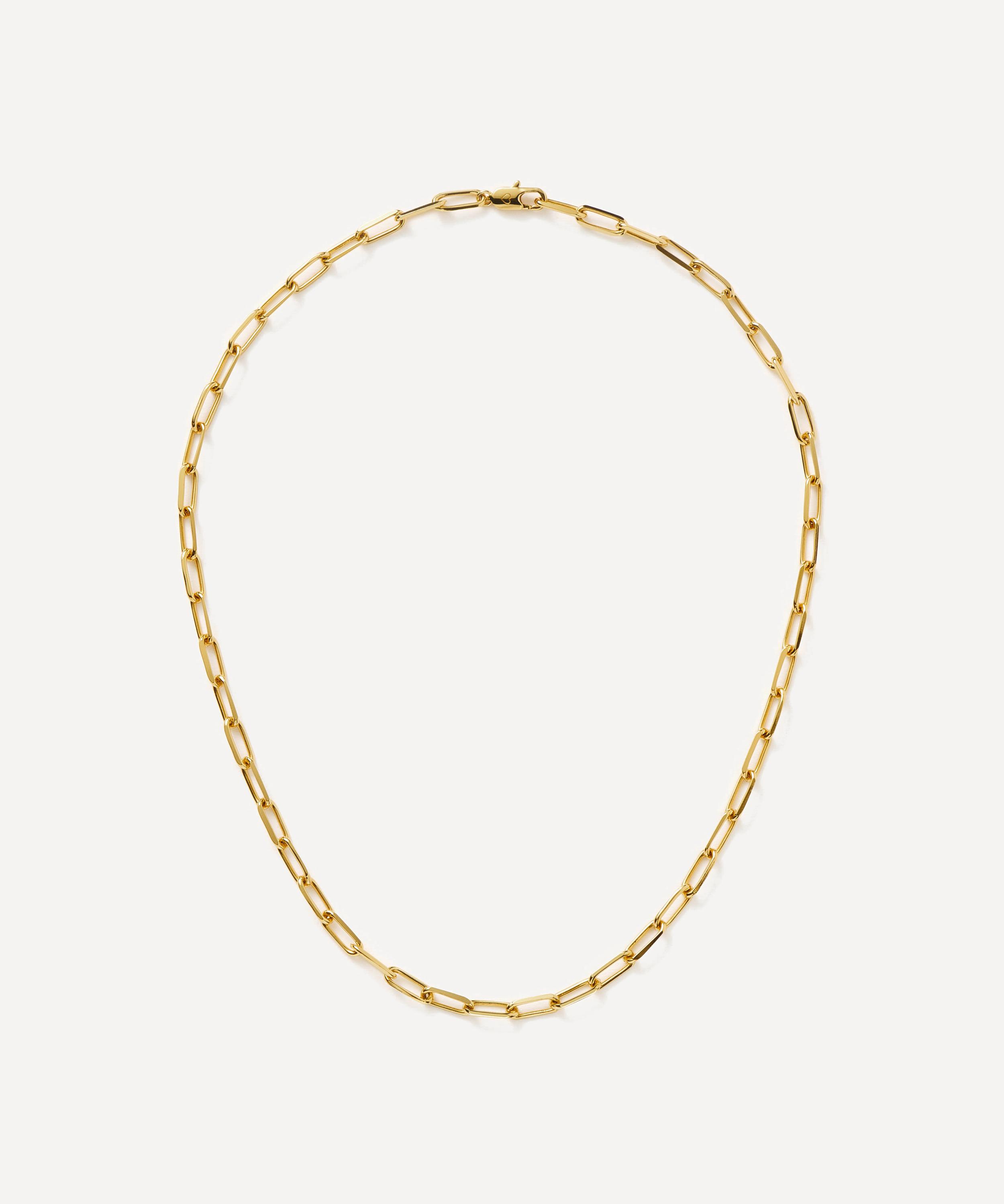 Missoma - 18ct Gold-Plated Classic Mini Paperclip Chain Necklace