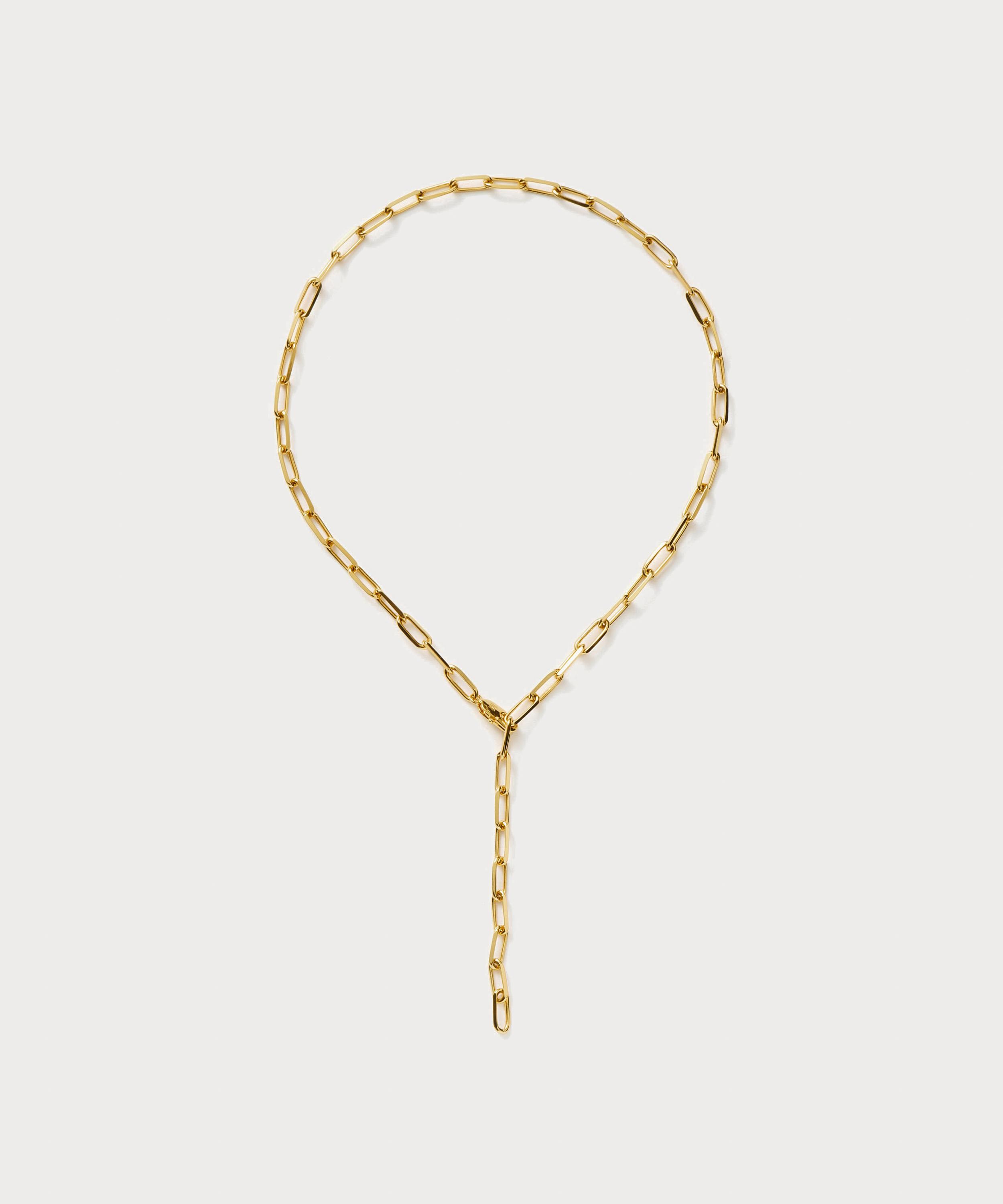 Missoma - 18ct Gold-Plated Classic Mini Paperclip Chain Necklace image number 2