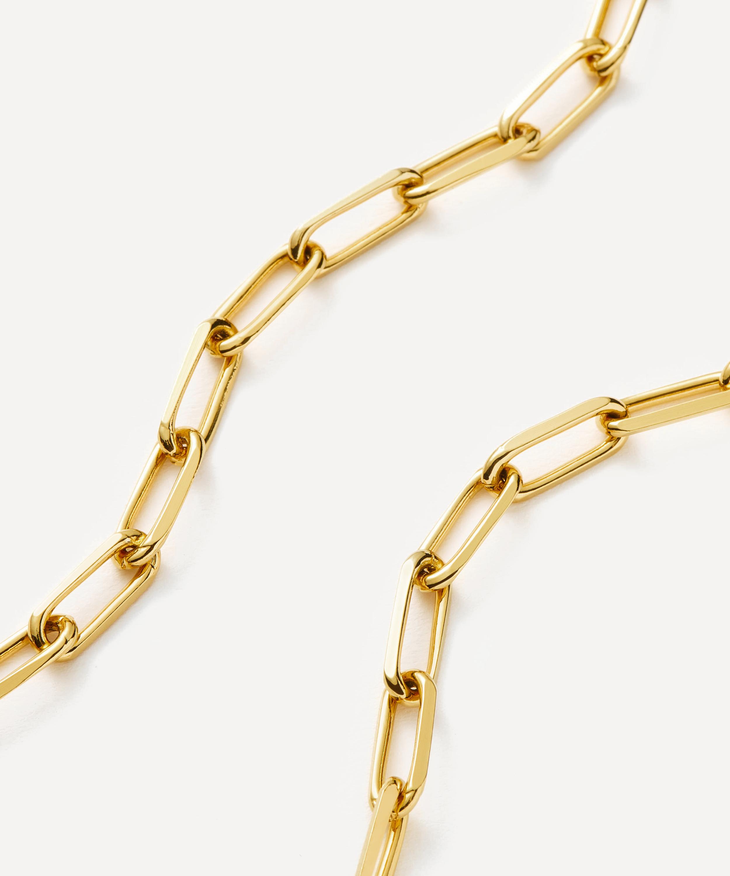 Missoma - 18ct Gold-Plated Classic Mini Paperclip Chain Necklace image number 3