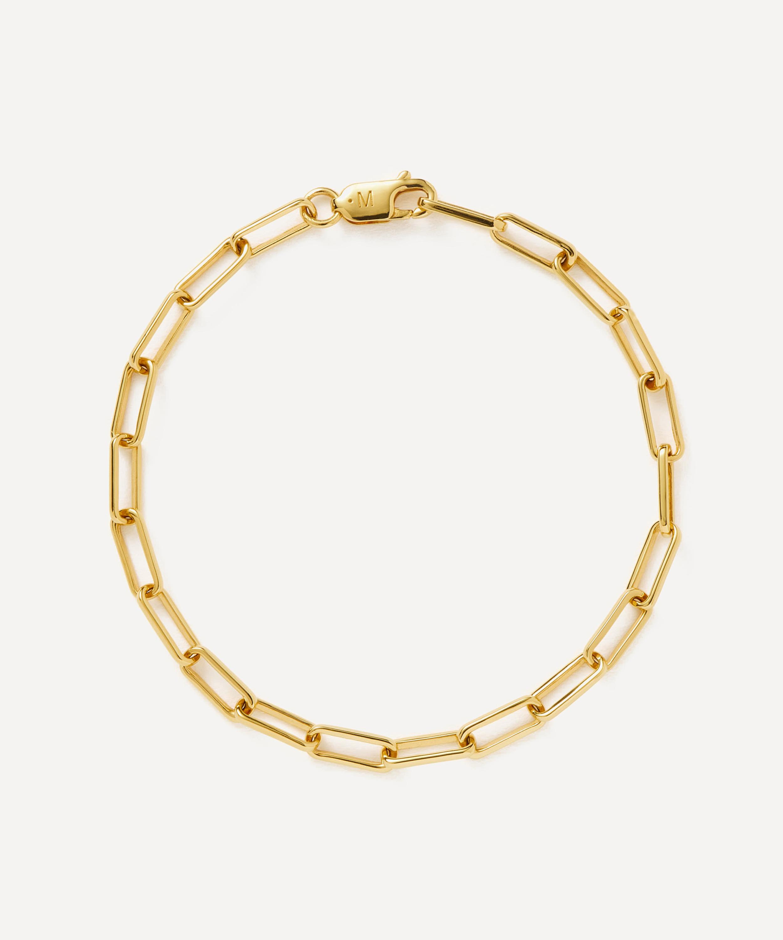 Missoma - 18ct Gold-Plated Classic Mini Paperclip Chain Bracelet image number 0