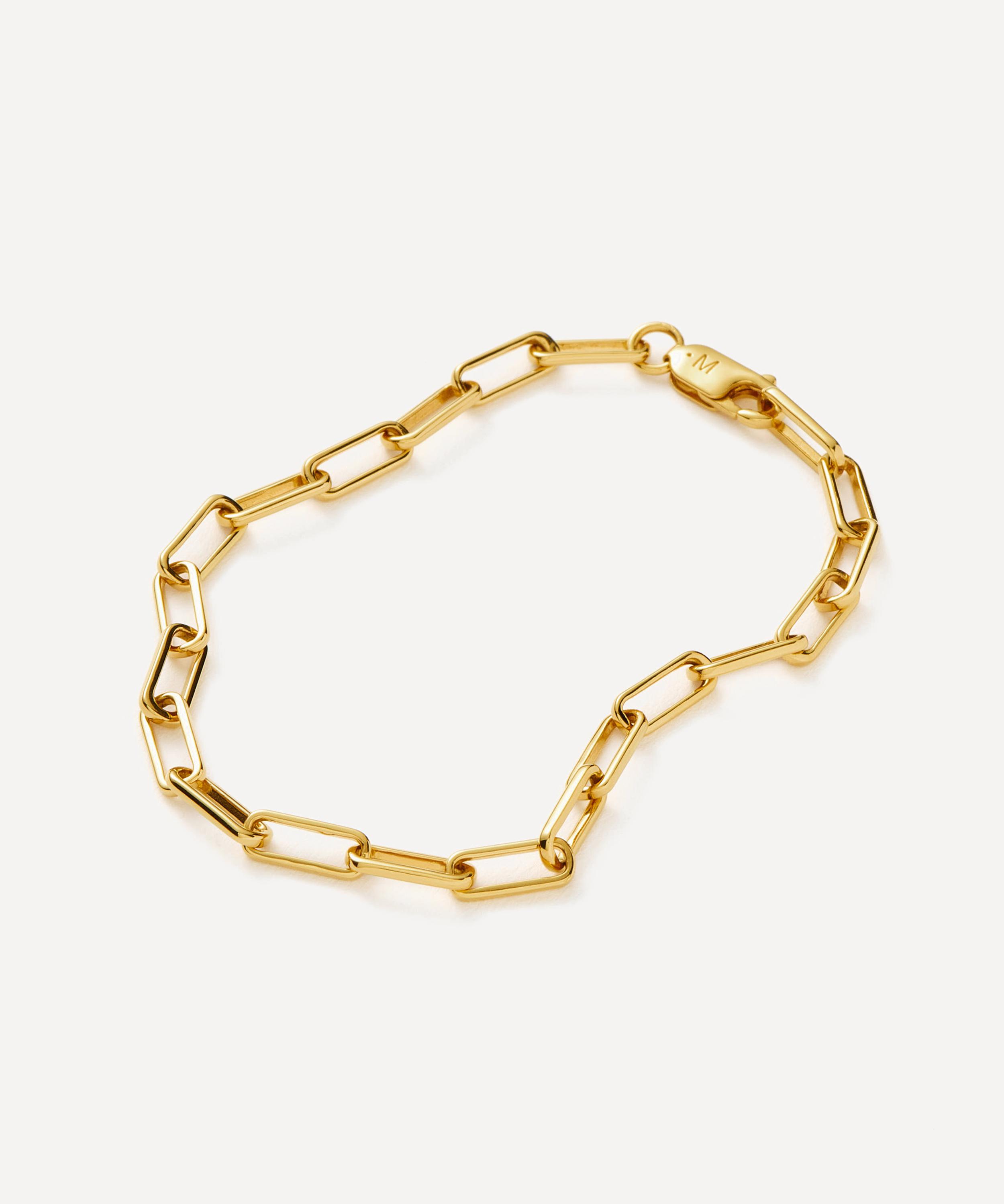 Missoma - 18ct Gold-Plated Classic Mini Paperclip Chain Bracelet image number 2
