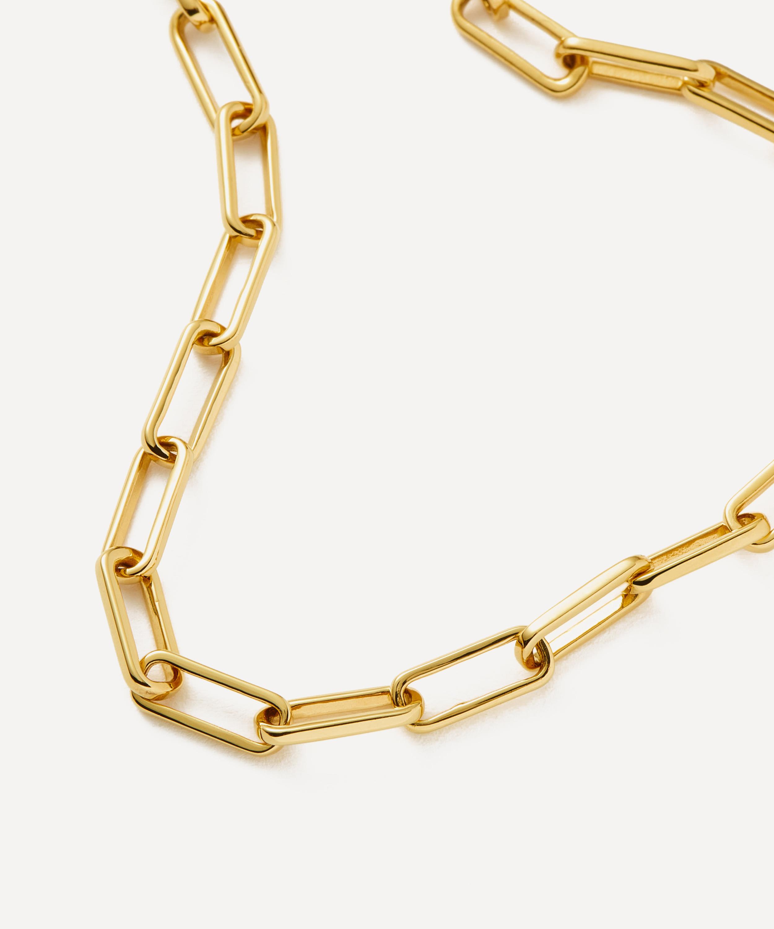 Missoma - 18ct Gold-Plated Classic Mini Paperclip Chain Bracelet image number 3