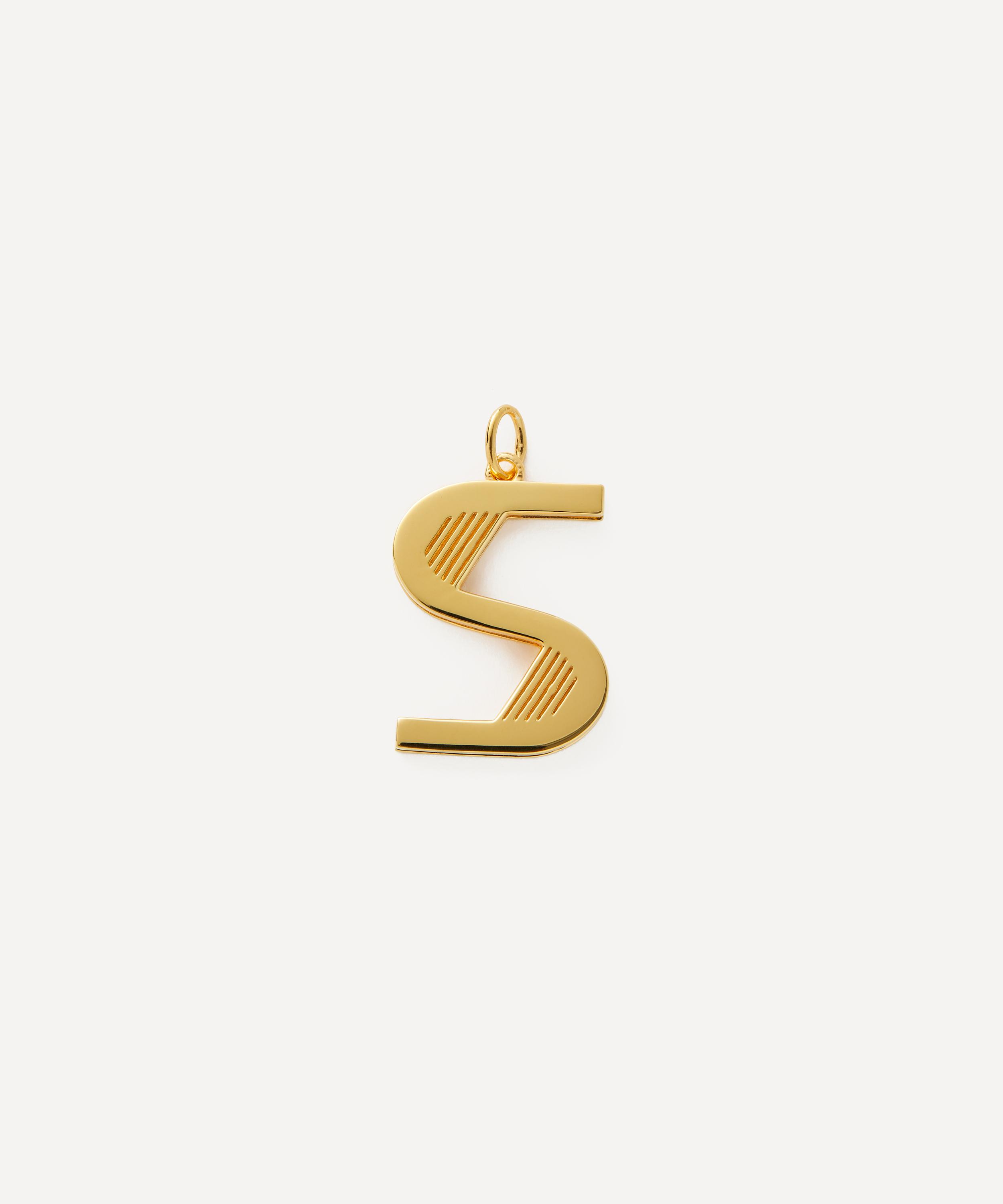 Rachel Jackson - 22ct Gold-Plated Statement S Initial Charm image number 0