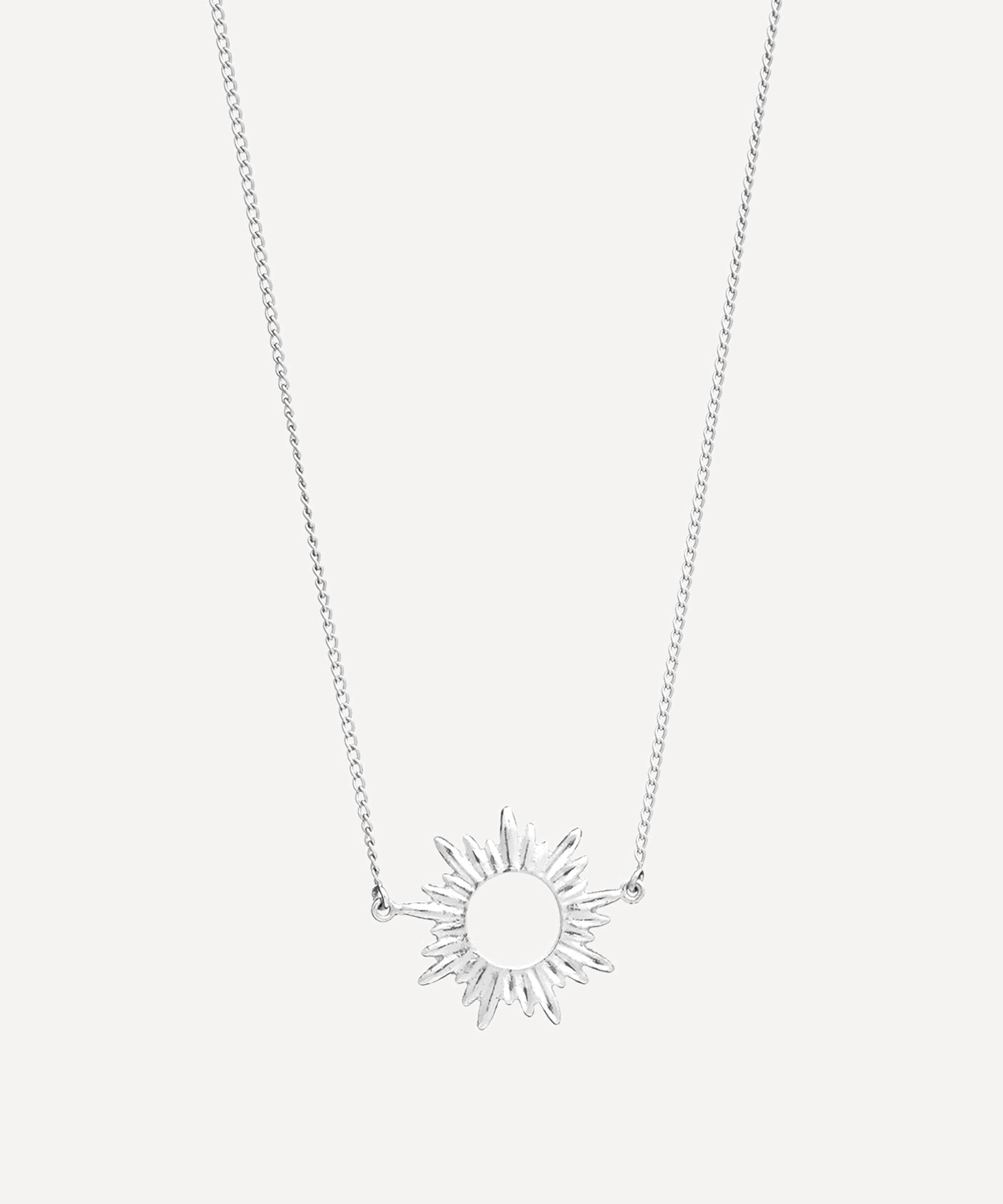 Rachel Jackson - Sterling Silver Electric Goddess Mini Sun Pendant Necklace image number 0