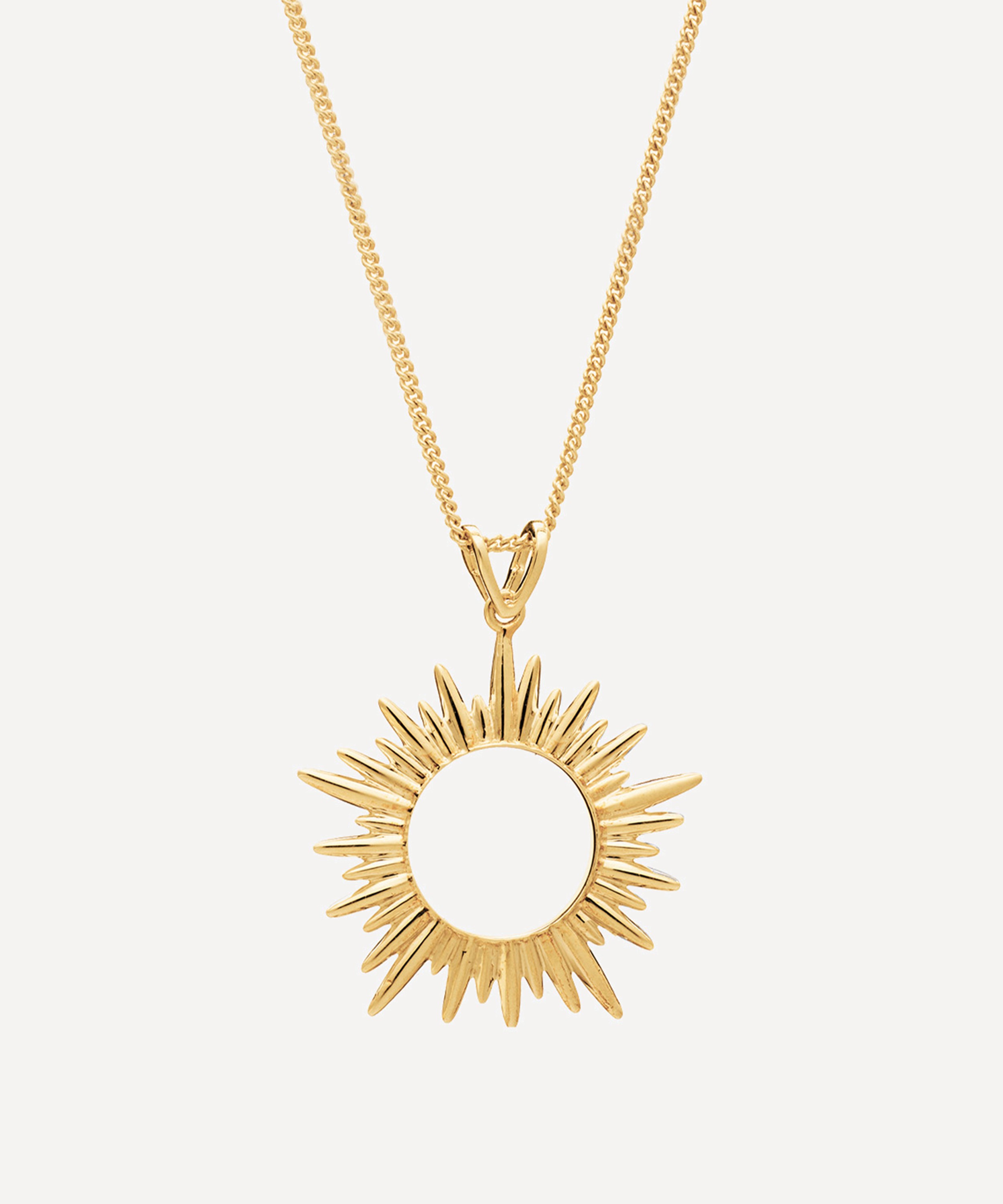 Rachel Jackson - 22ct Gold-Plated Electric Goddess Medium Sun Pendant Necklace image number 0