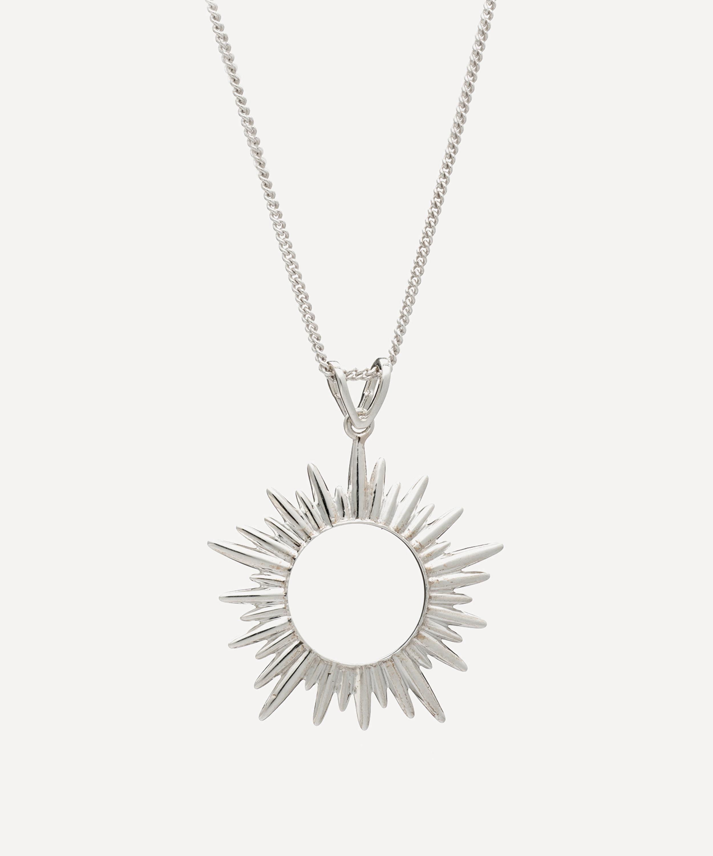 Rachel Jackson - Sterling Silver Electric Goddess Medium Sun Pendant Necklace image number 0