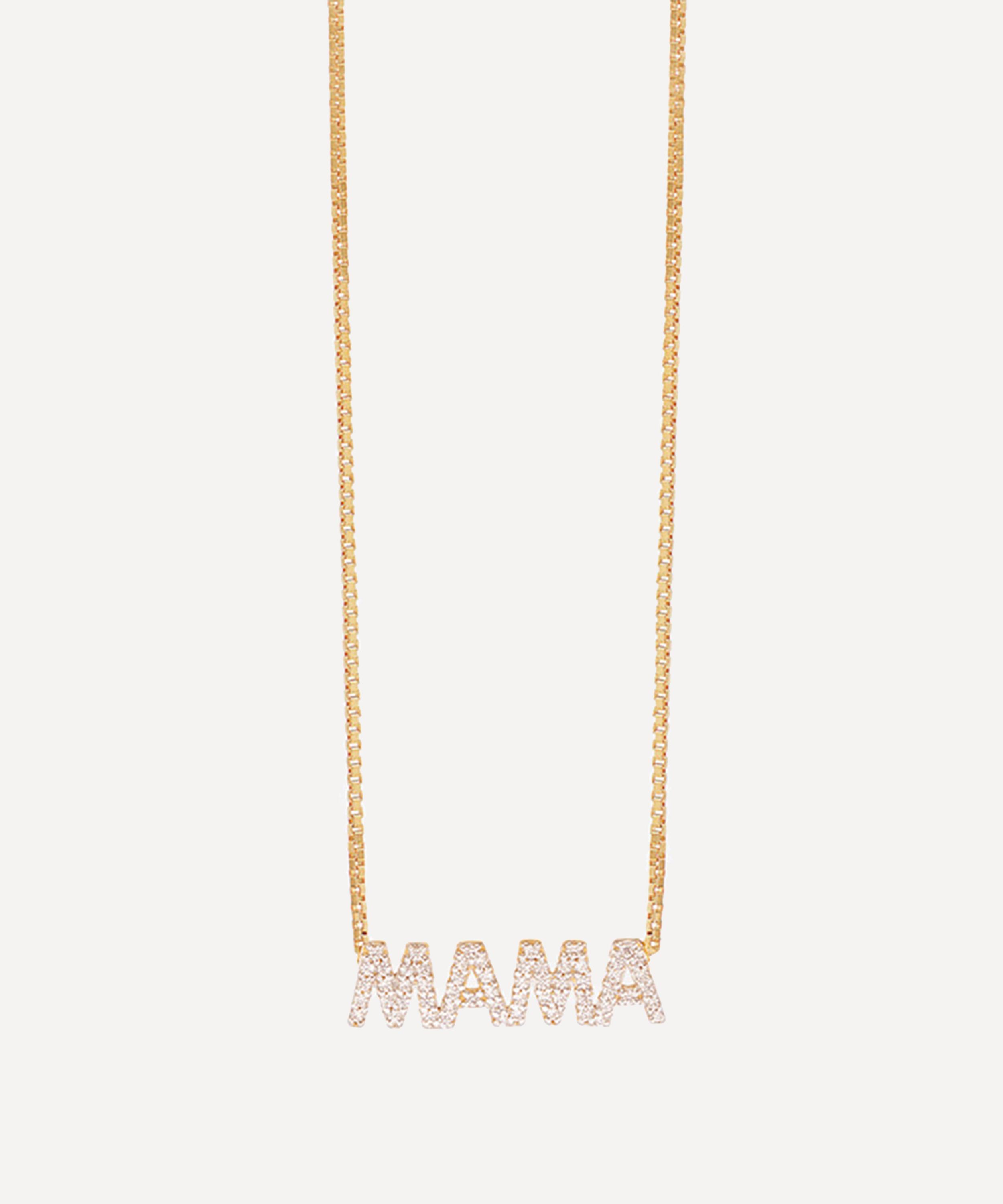 Rachel Jackson - 9ct Gold Diamond Mama Pendant Necklace image number 0