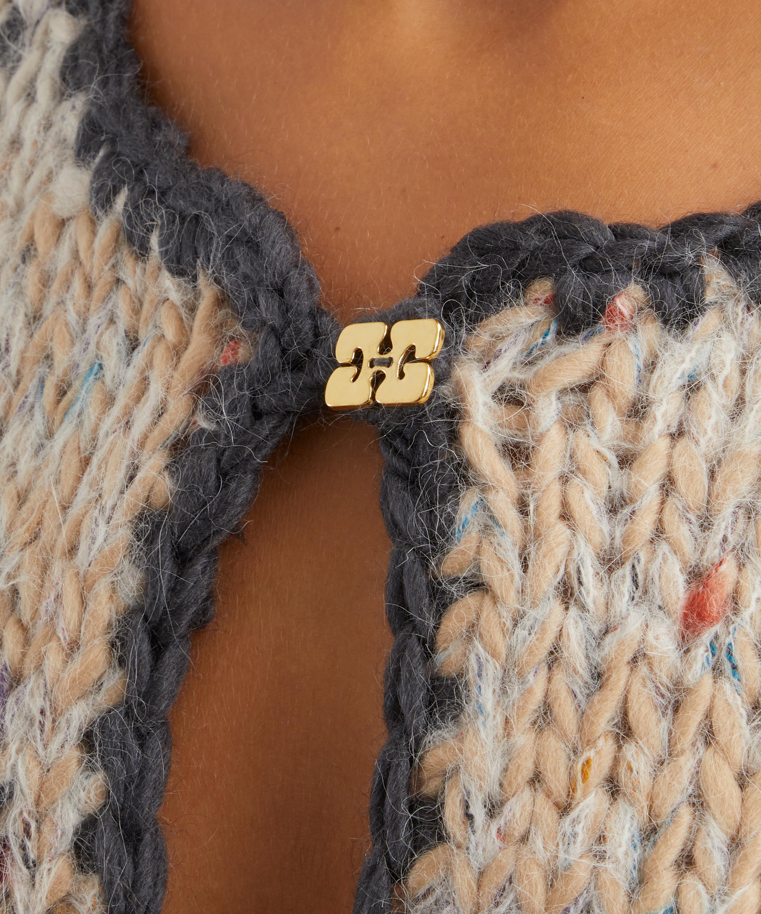 Ganni - Hand-Knit Crop Cardigan image number 4