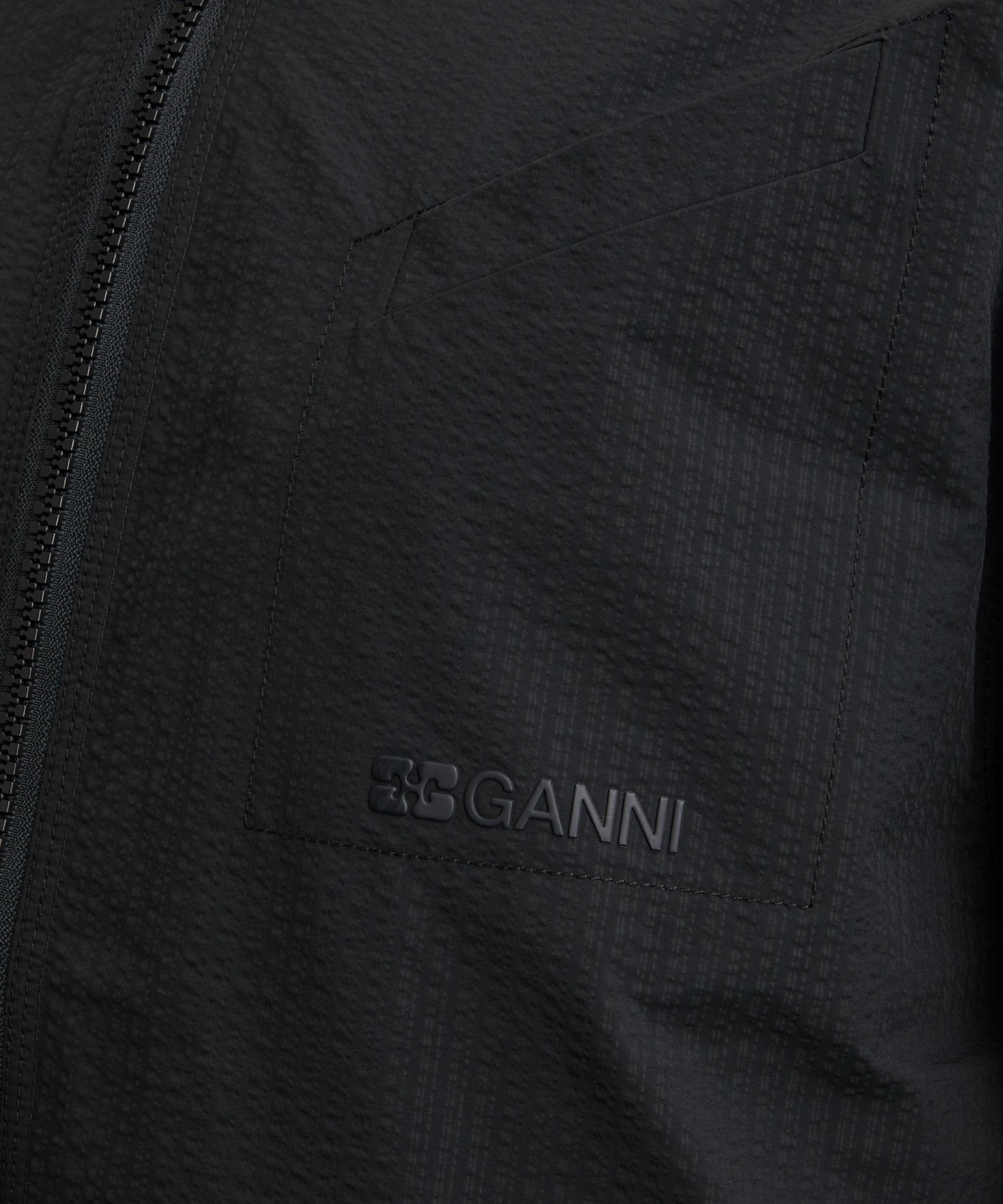 Ganni - Tech Seersucker Oversized Shell Coat image number 5