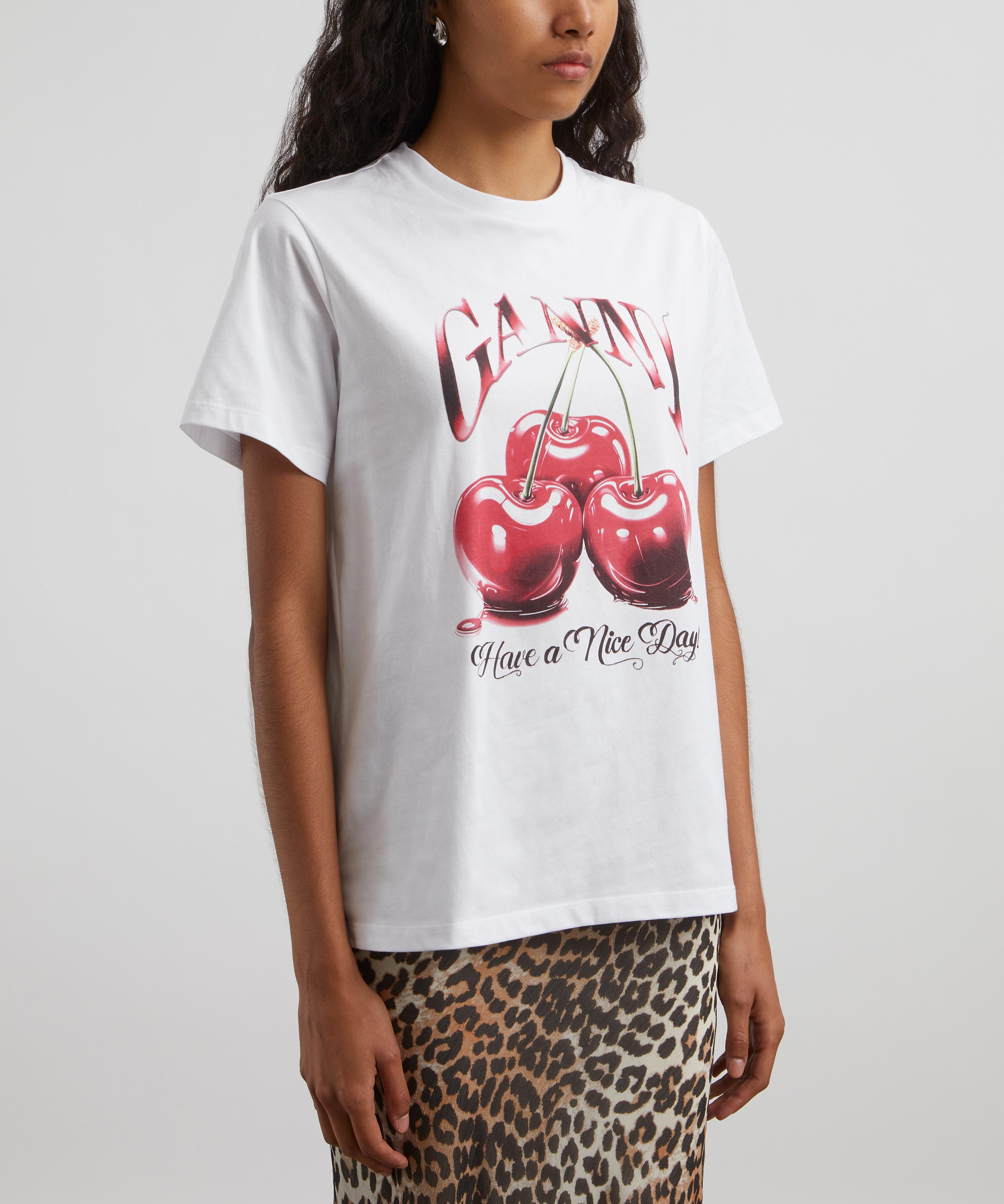 Ganni Basic Jersey Cherry Relaxed T-shirt | Liberty
