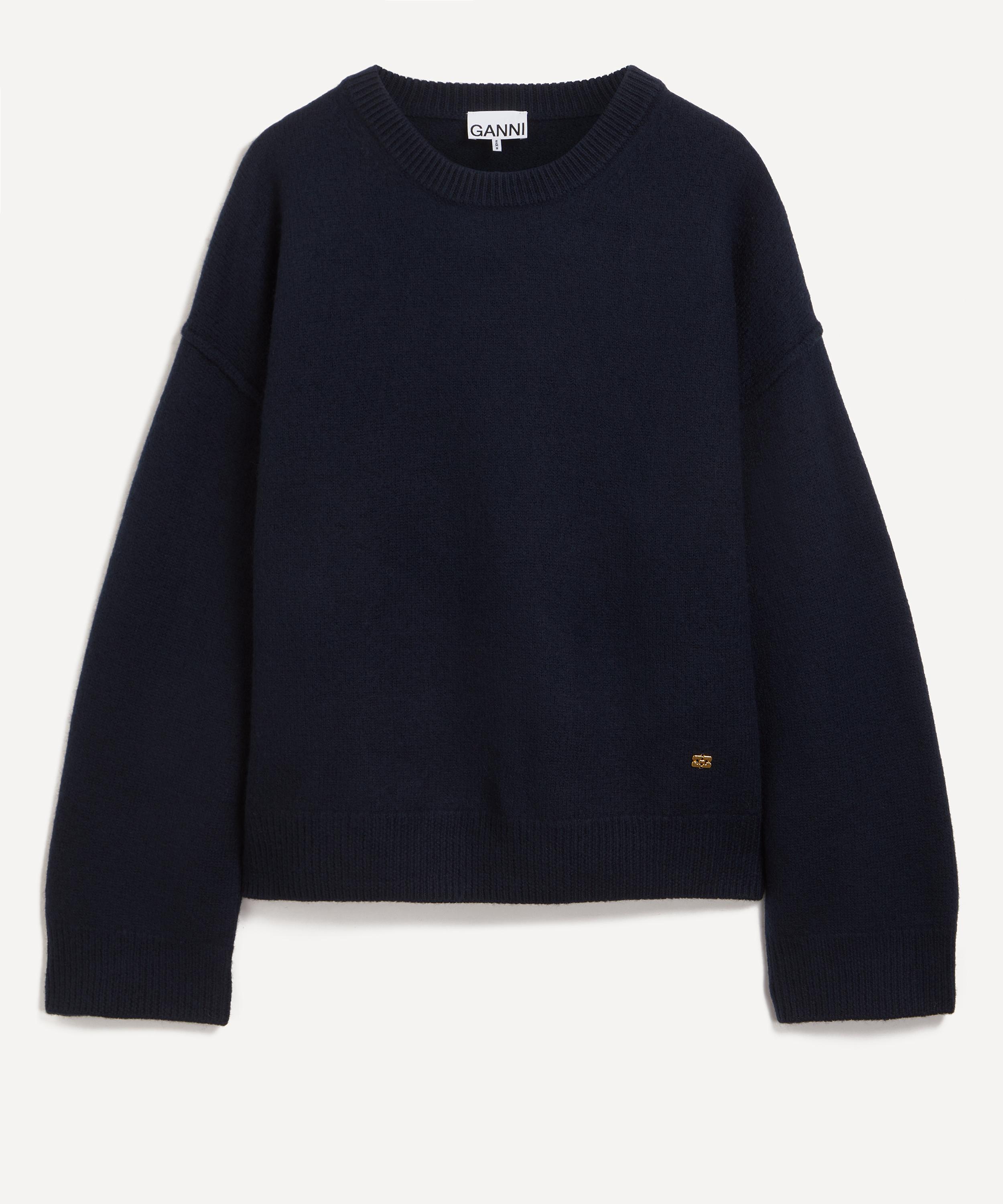 Ganni - Dark Blue Wool Jumper image number 0