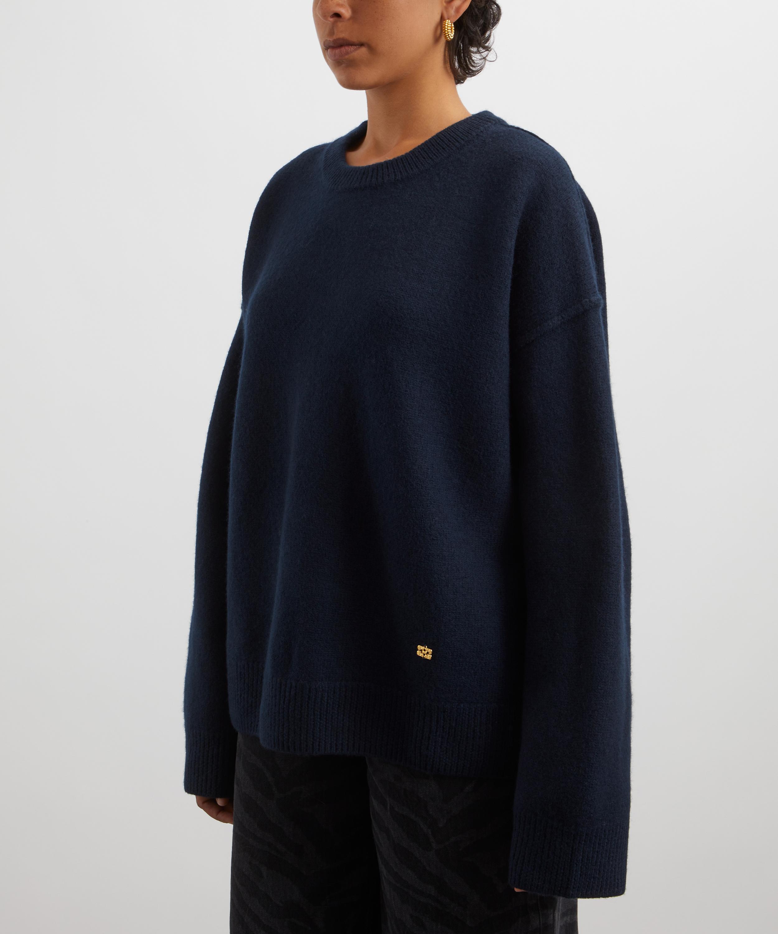 Ganni - Dark Blue Wool Jumper image number 2