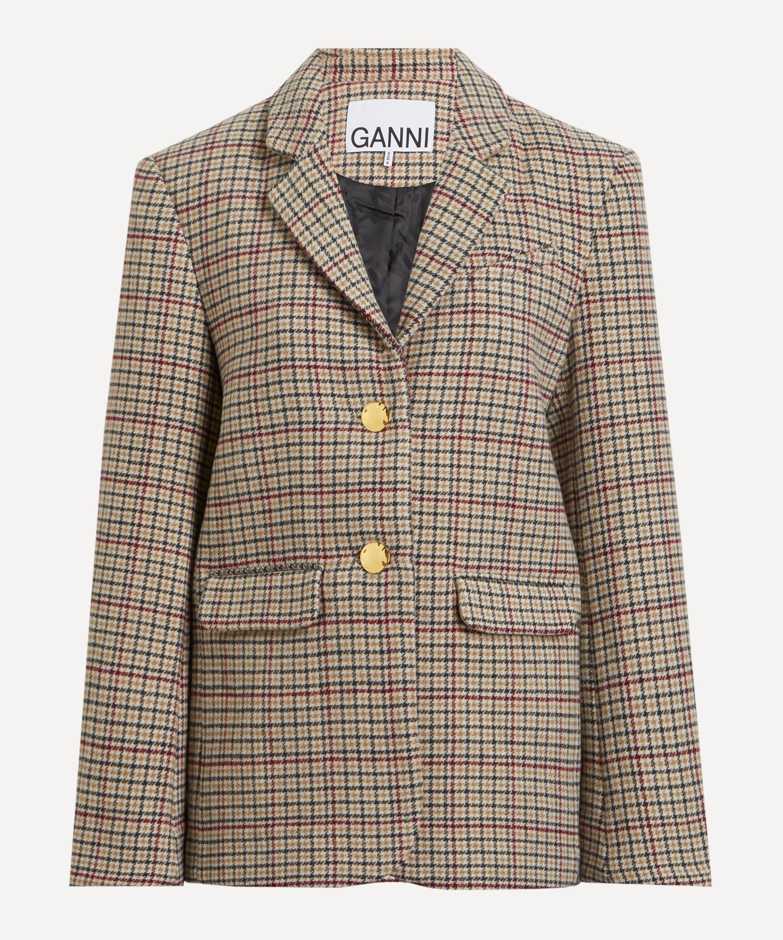 Ganni - Check Boxy Blazer image number 0