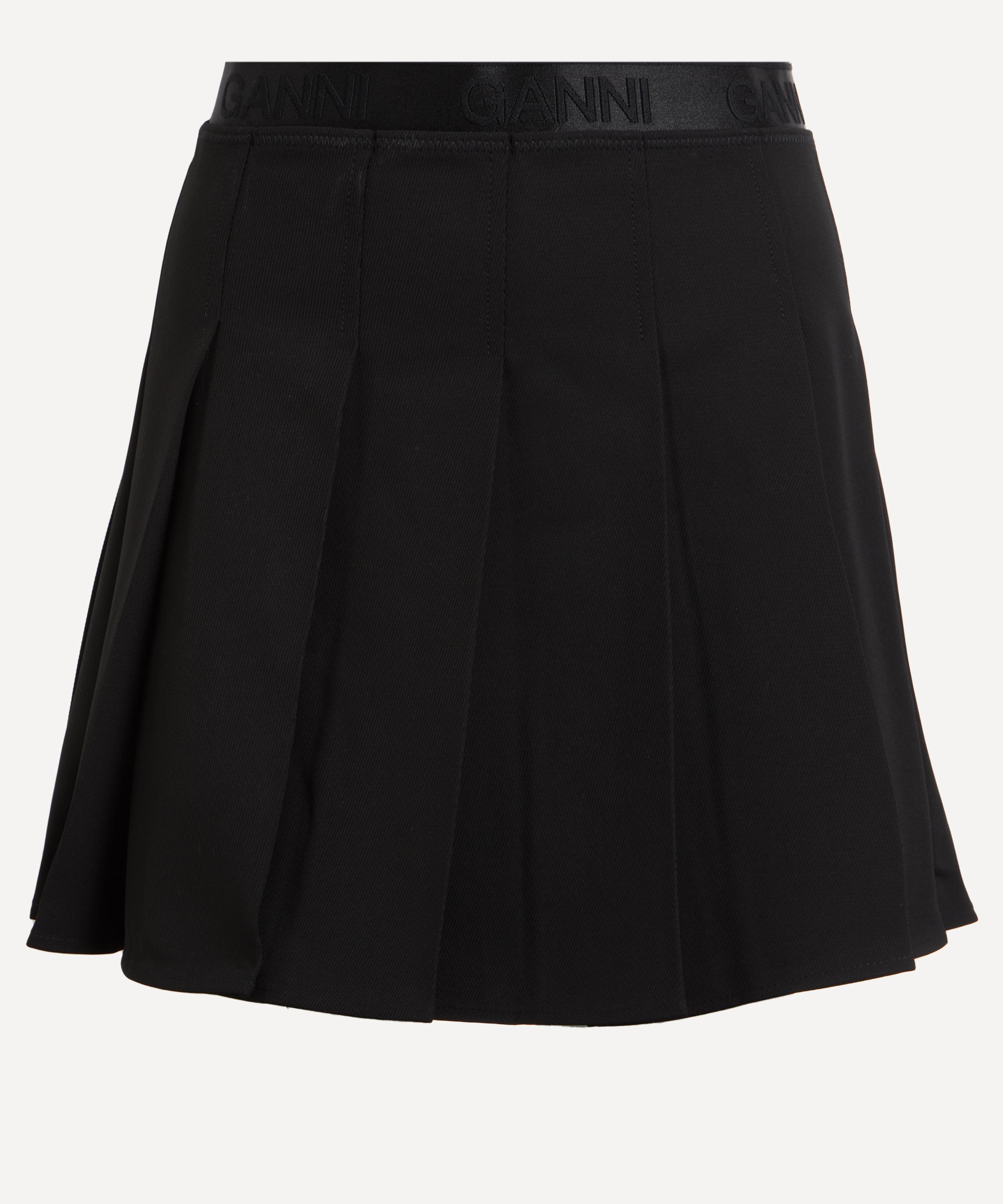 Ganni - Twill Pleated Mini Skirt image number 0