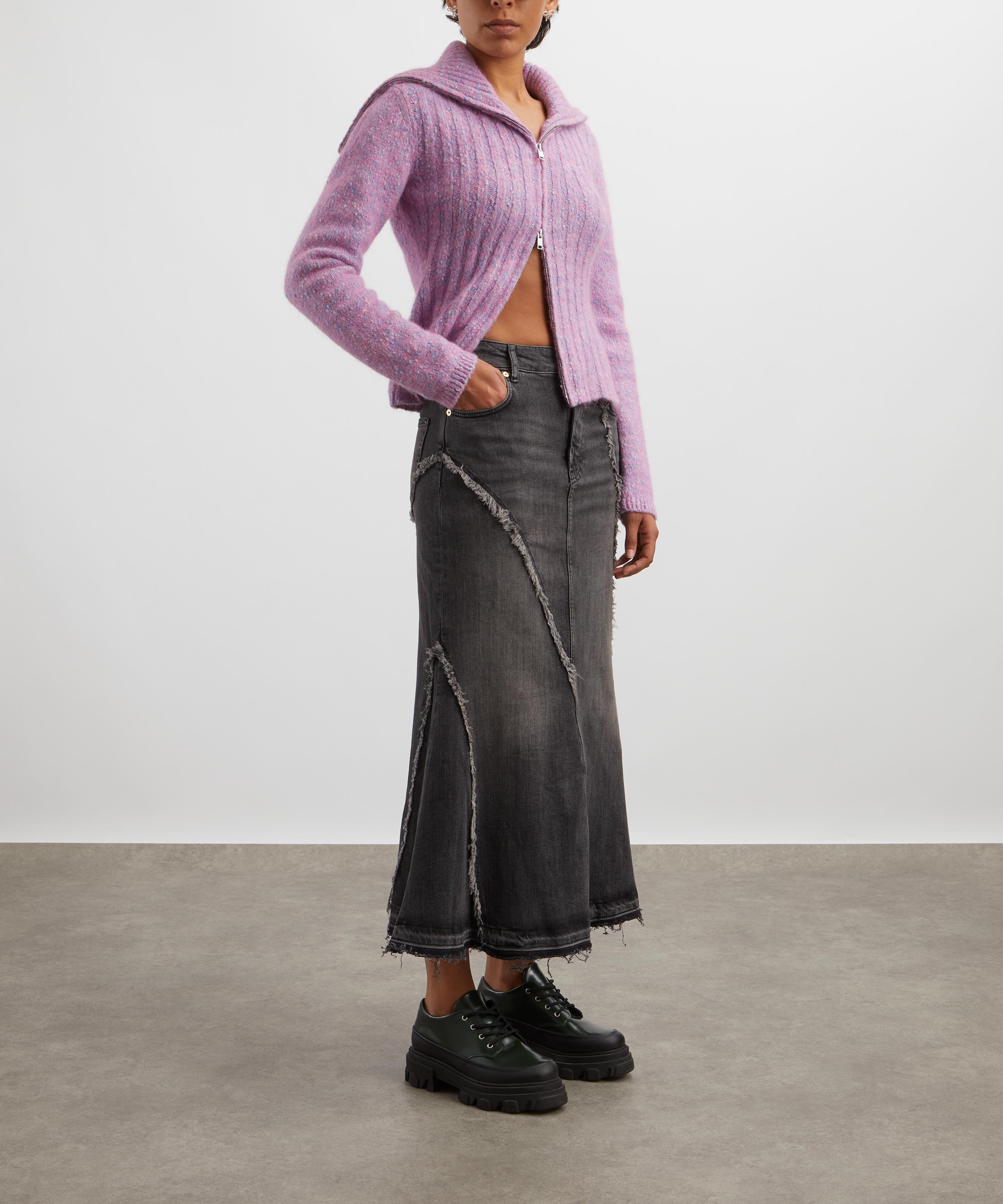 Ganni Washed Black Denim Maxi Skirt | Liberty