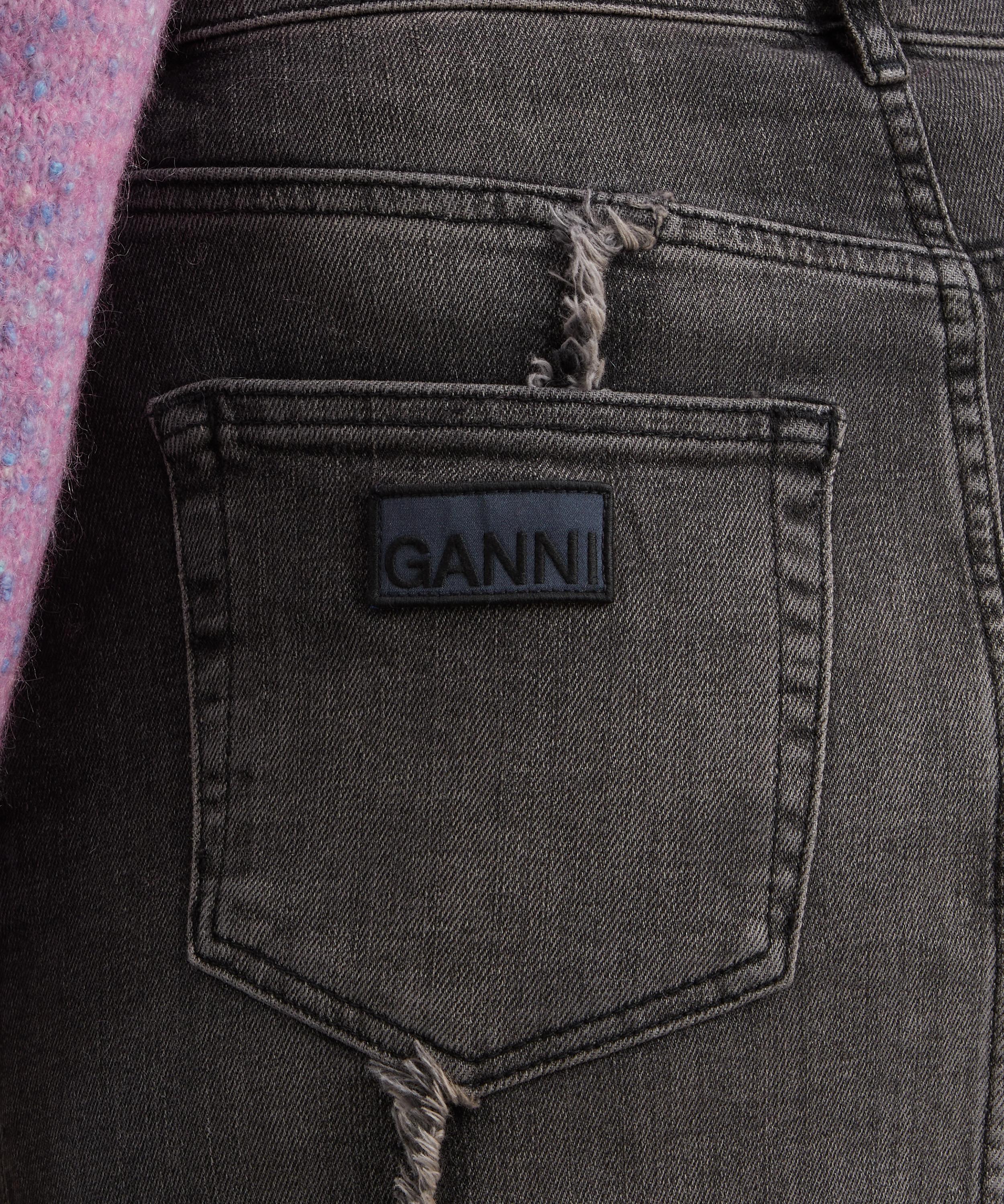 Ganni - Washed Black Denim Maxi Skirt image number 4