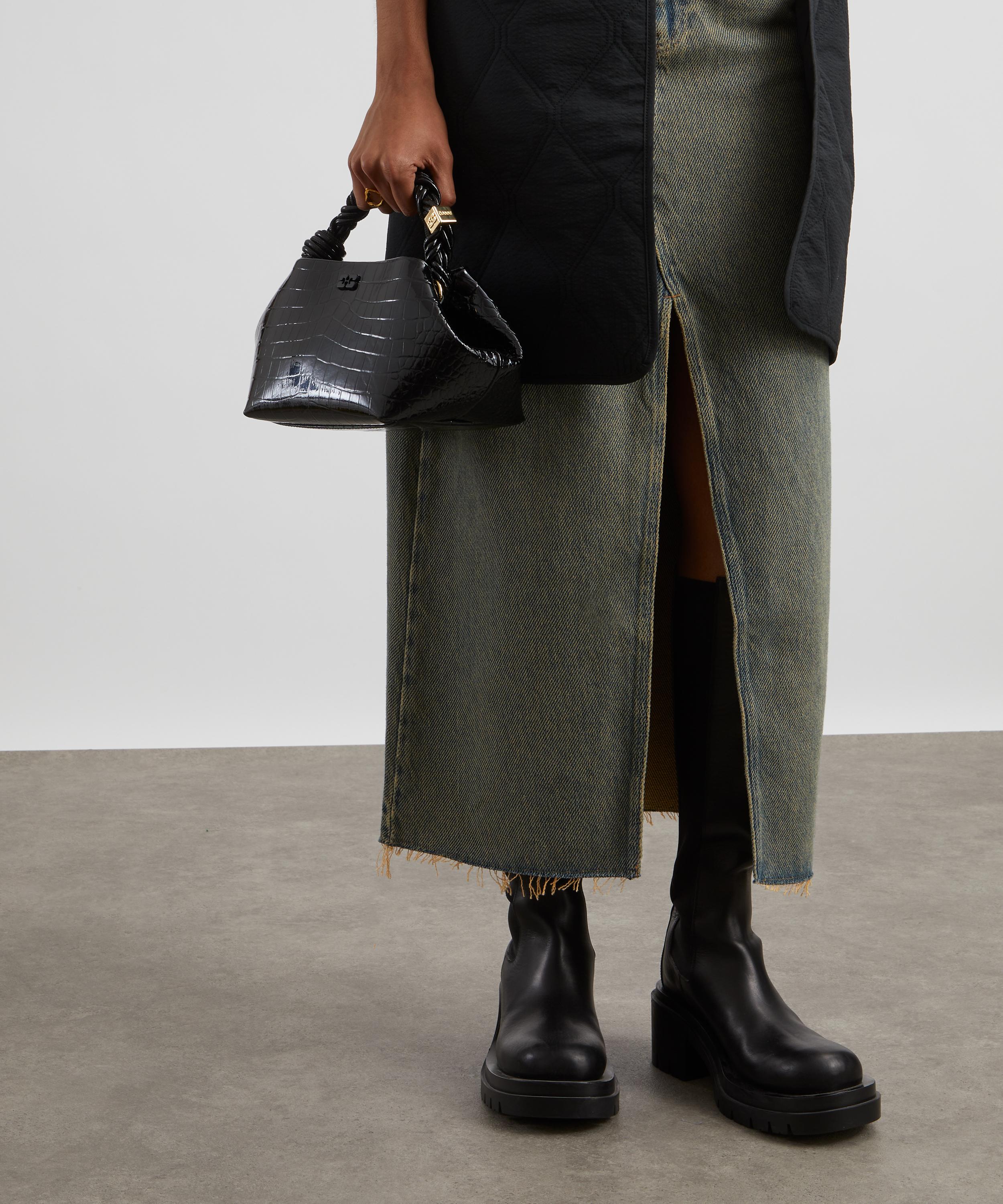 GANNI◆Ganni Bou Bag Mini Patent Crocoです Pineneedle Green Croco Patent Mini GANNI Bou Bag | GANNI US