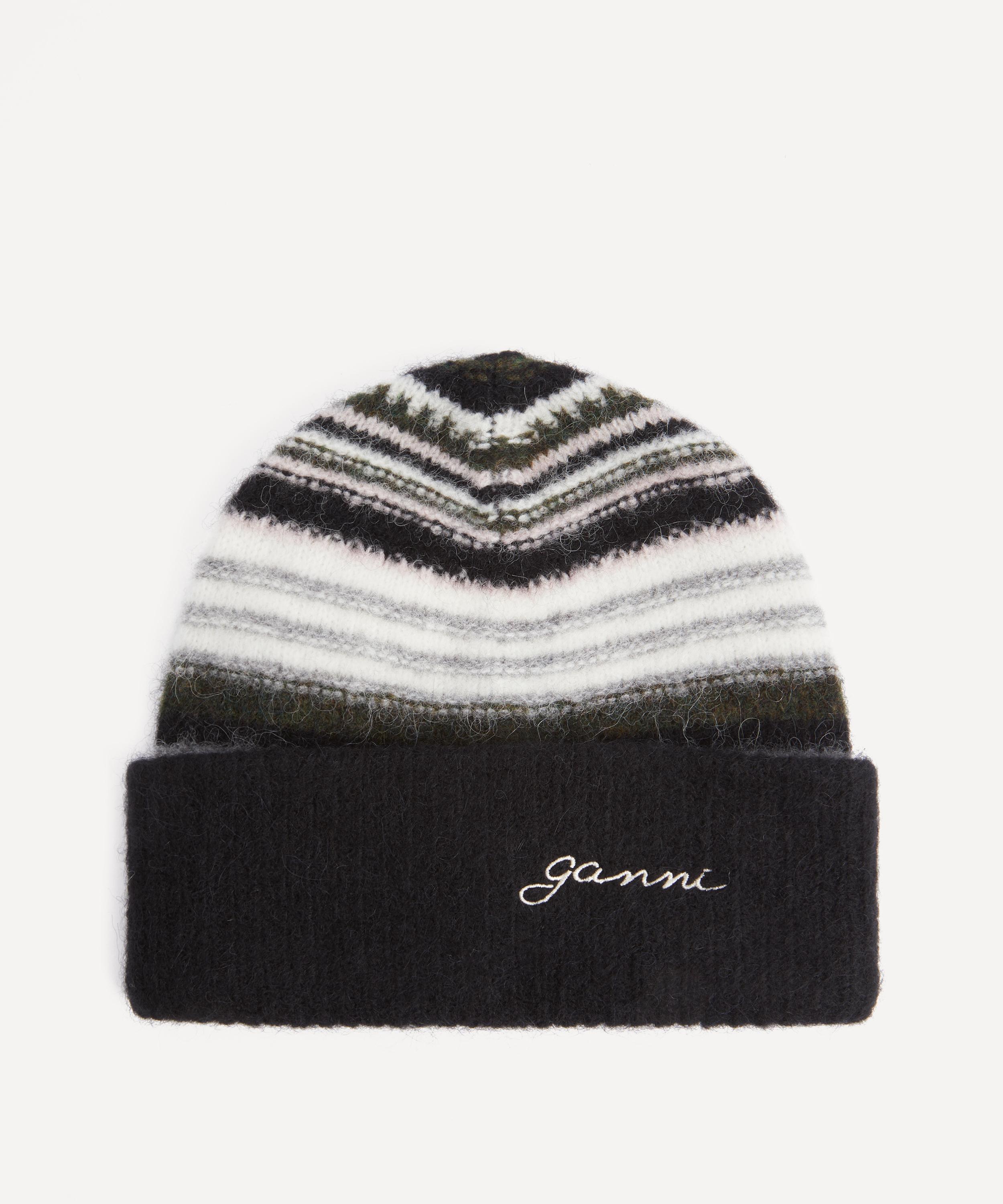 Ganni - Striped Wool Beanie image number 0
